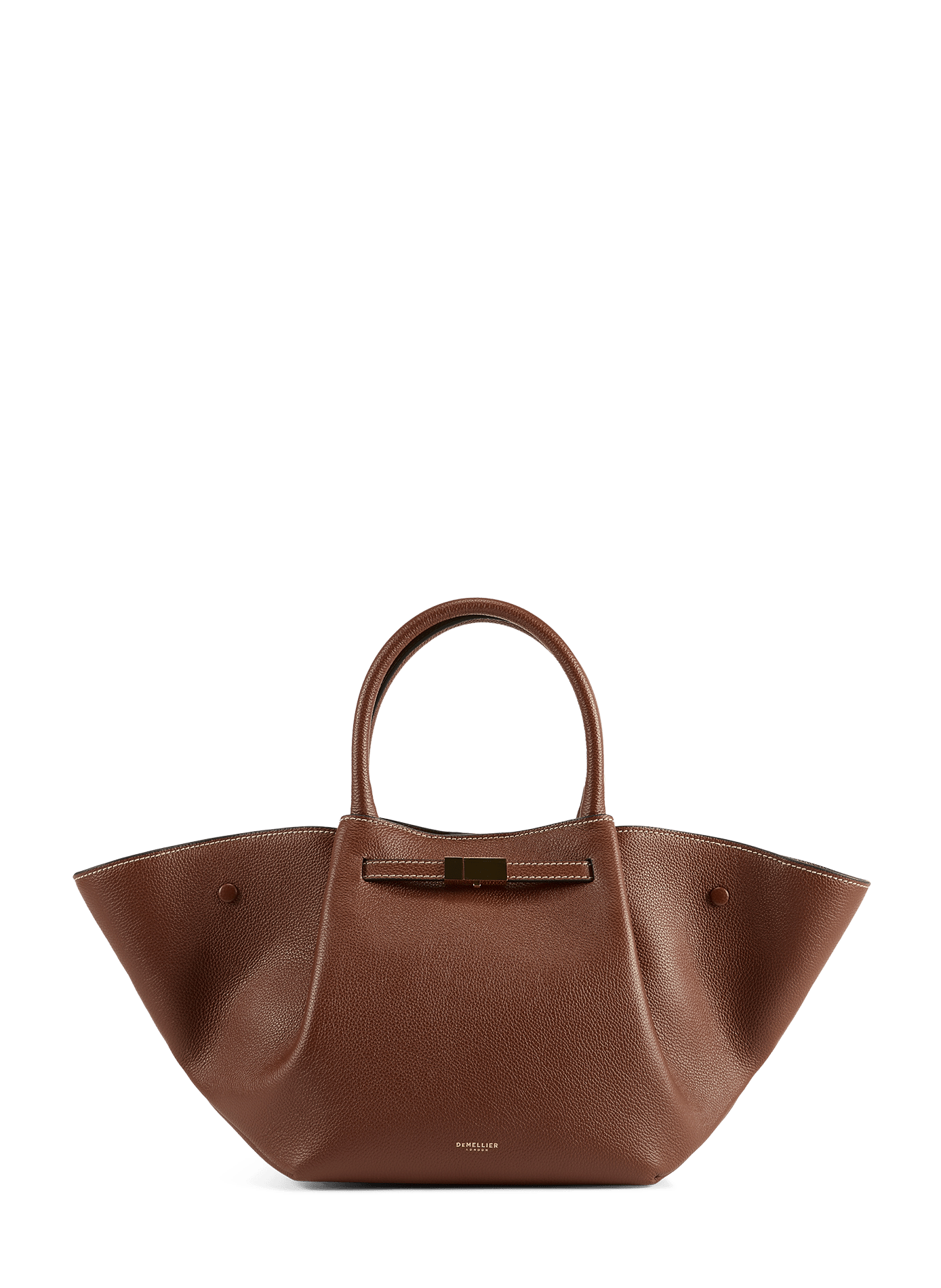 Gestreifter Ledertasche DEMELLIER LONDON Braun