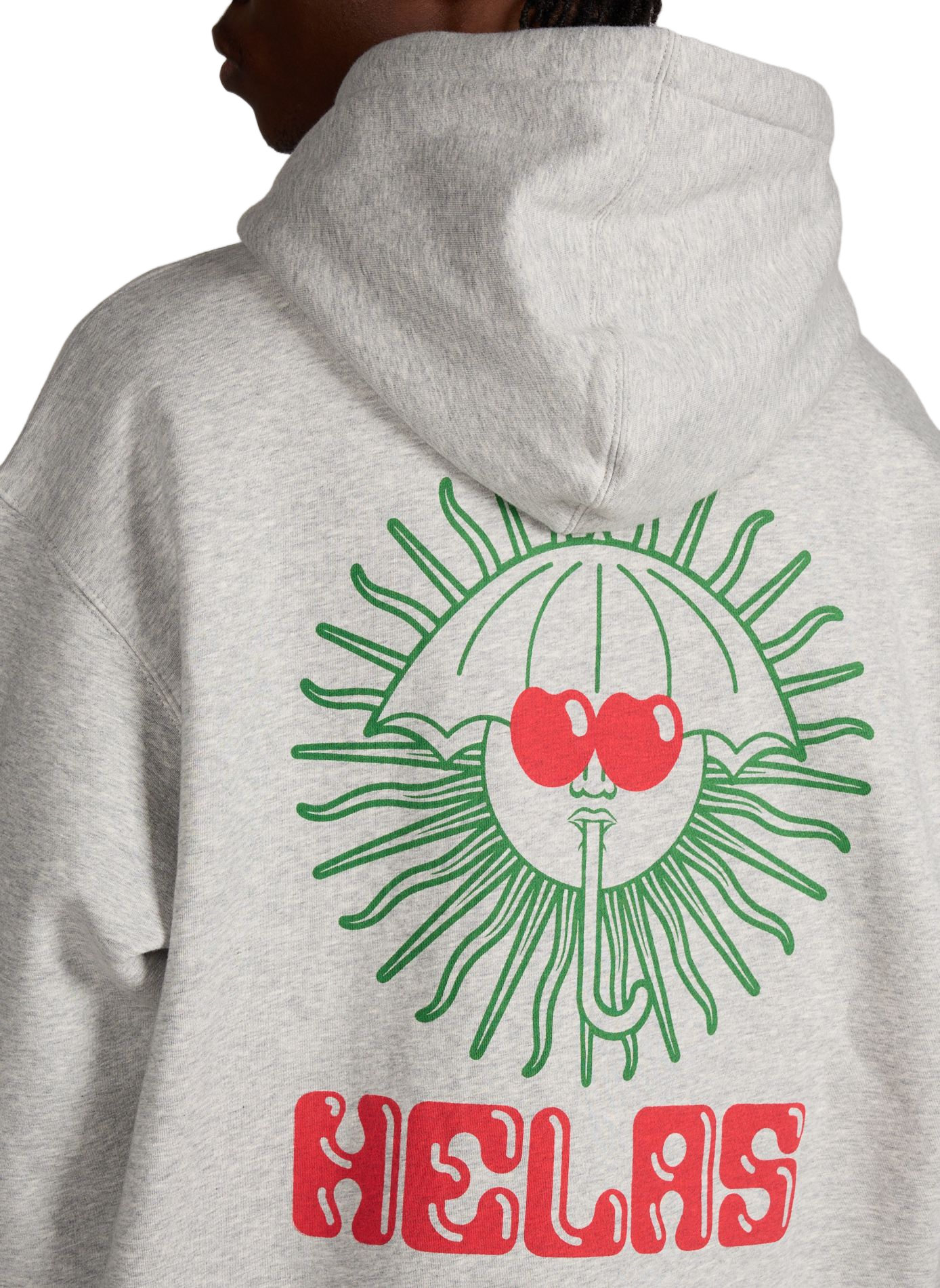 Printed cotton-blend T-shirt HELAS CAPS Grey