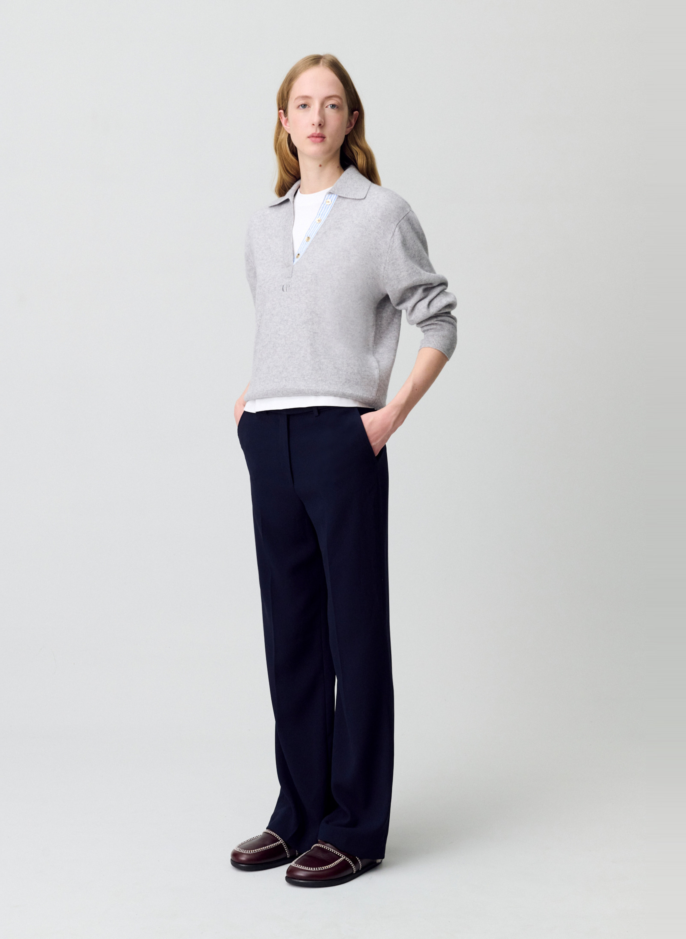 Pantalon droit CLAUDIE PIERLOT Bleu