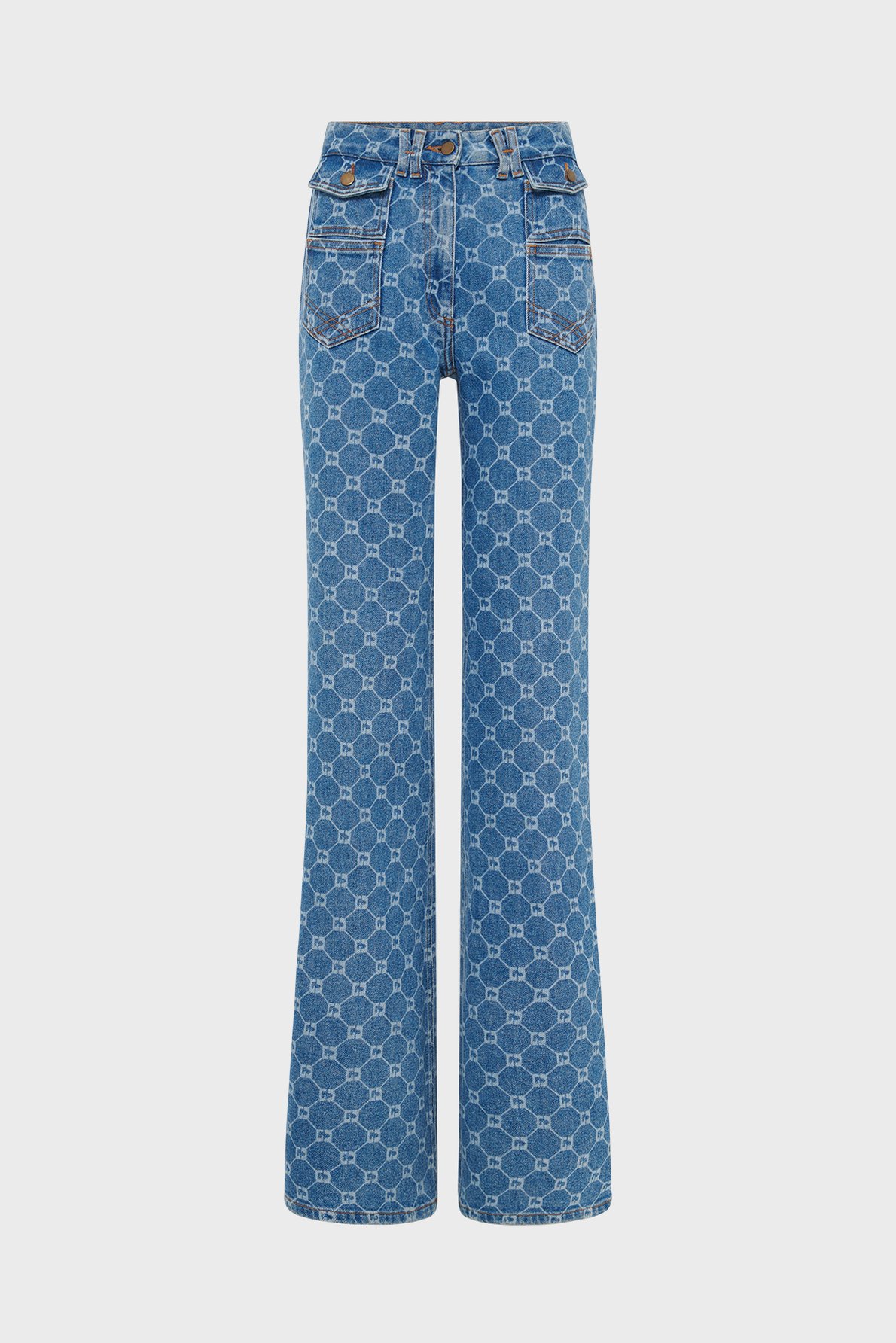 Jean flare à monogramme - anna GERARD DAREL Bleu