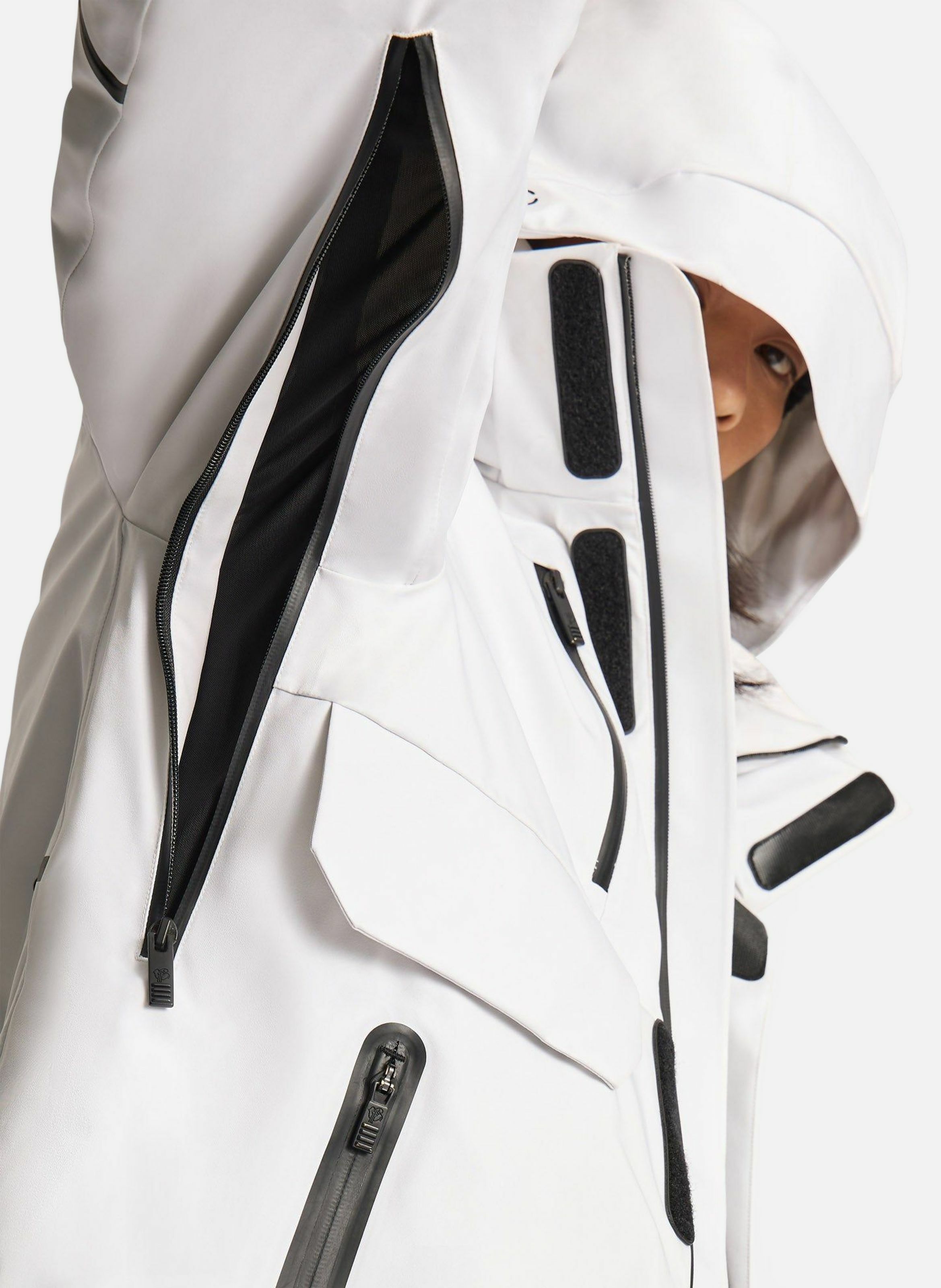 Veste de ski john col capuche coupe regular FUSALP Blanc