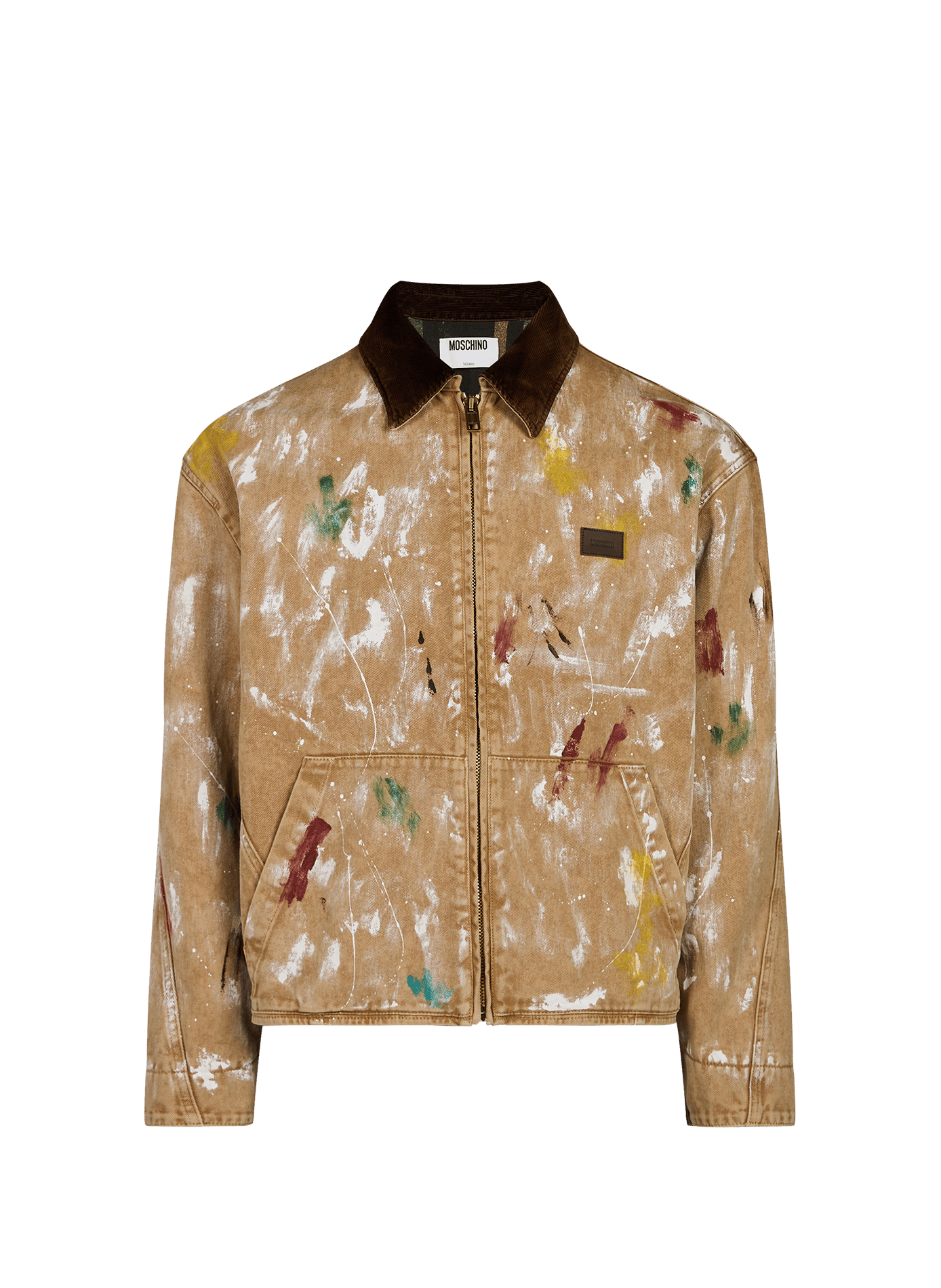Veste tâches de peinture en coton MOSCHINO Multicolore