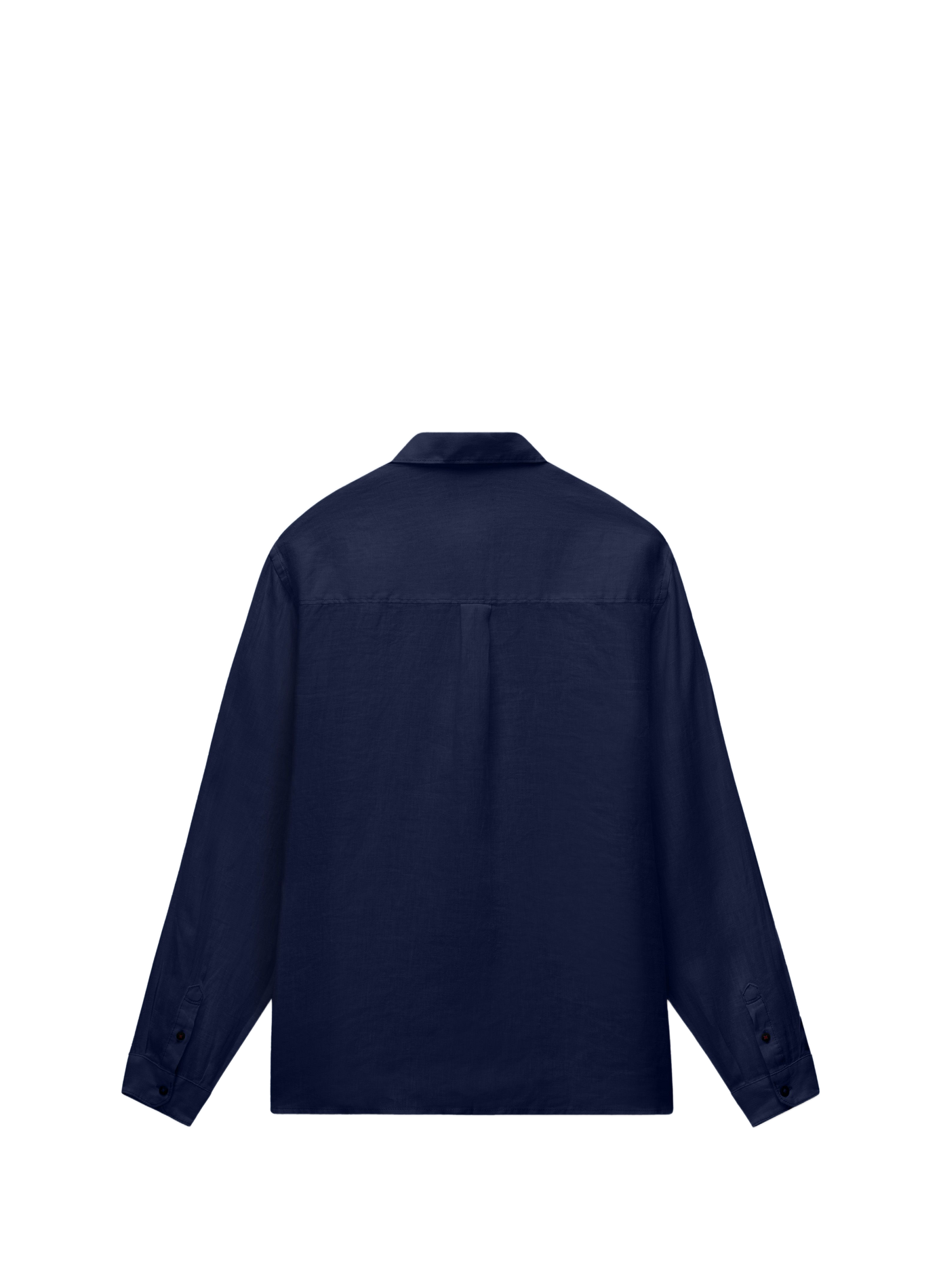 Chemise droite à manches longues en lin NAPAPIJRI Bleu