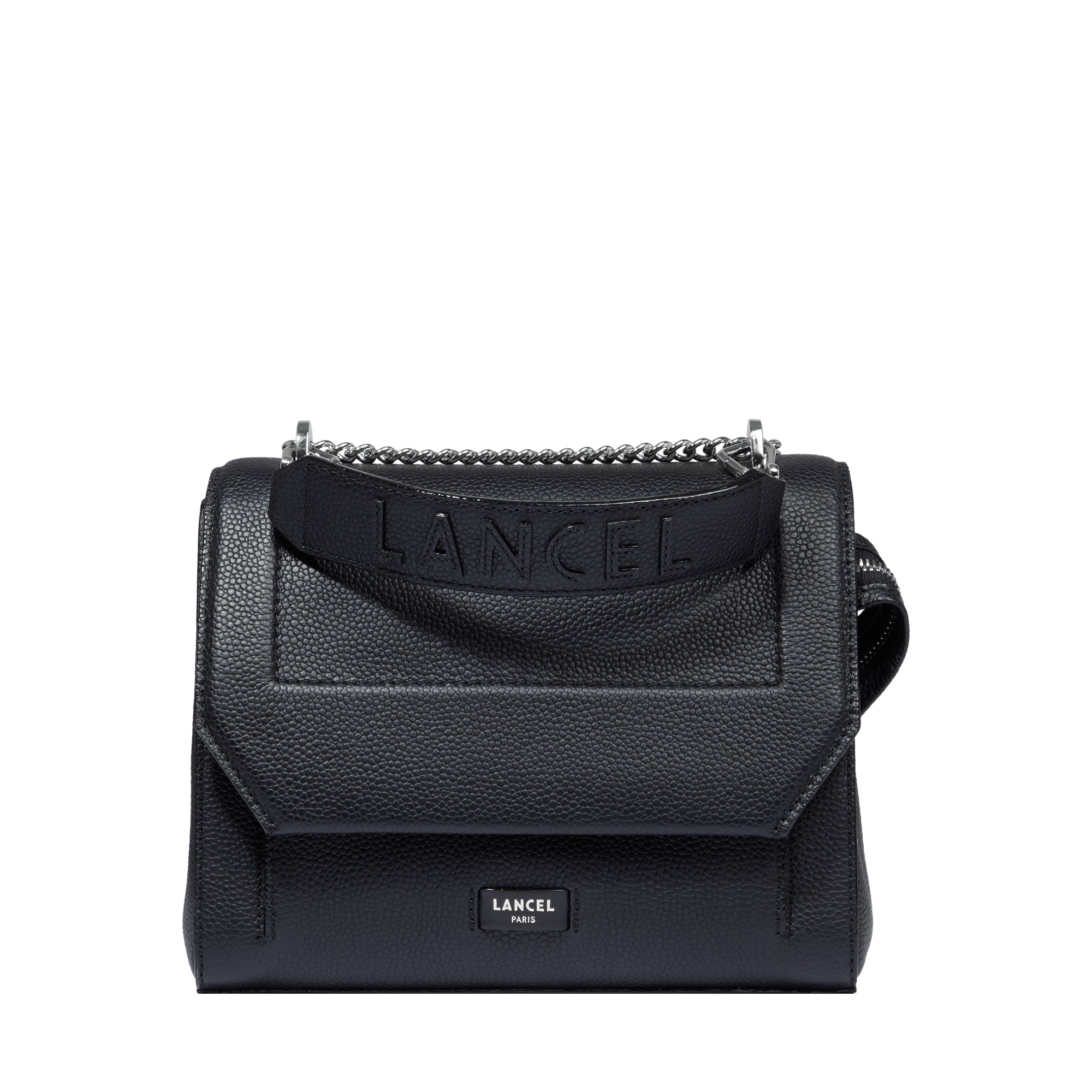 Medium ninon flap bag by lancel in leather  Noir