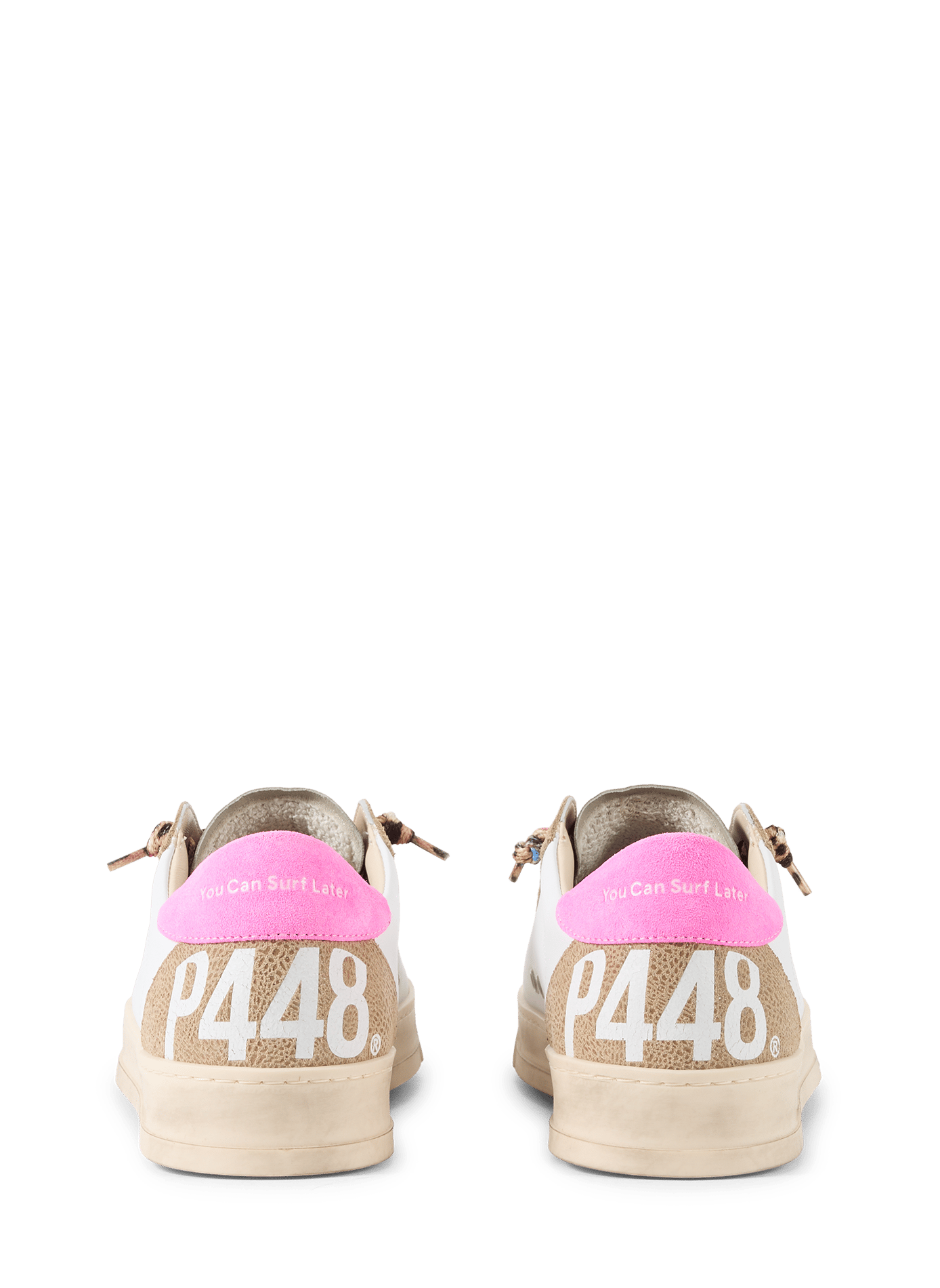 Scarpe da ginnastica con dettagli colorati in pelle P448 Multicolore