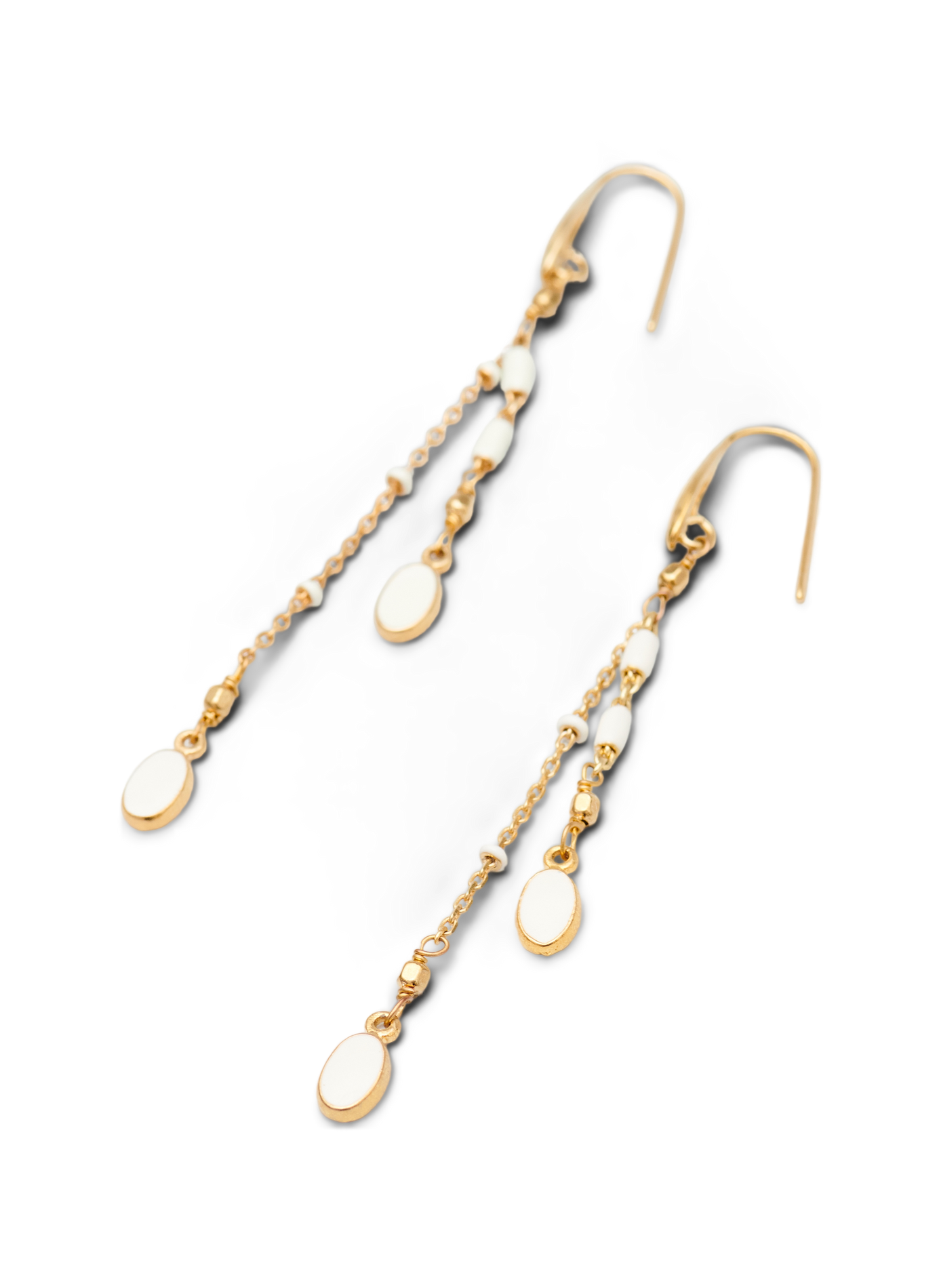 Goldene Ohrhänger mit Quasten Casablanca ISABEL MARANT Weiss