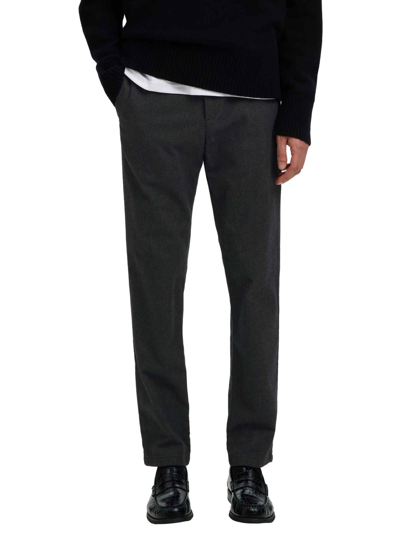 Pantaloni slim SELECTED Grigio