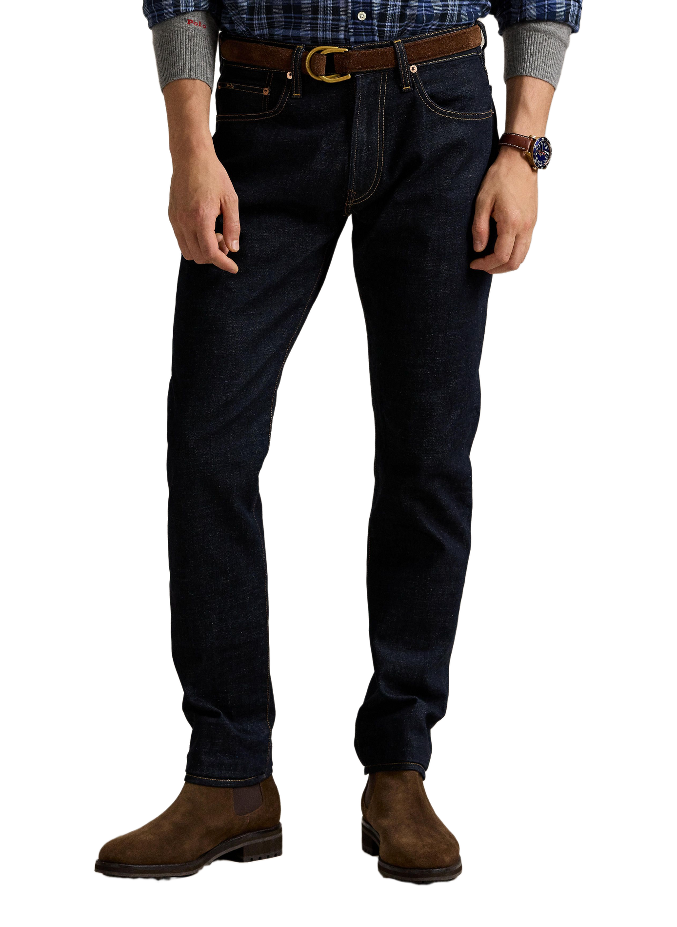 Straight-leg cotton-blend jeans POLO RALPH LAUREN Blue