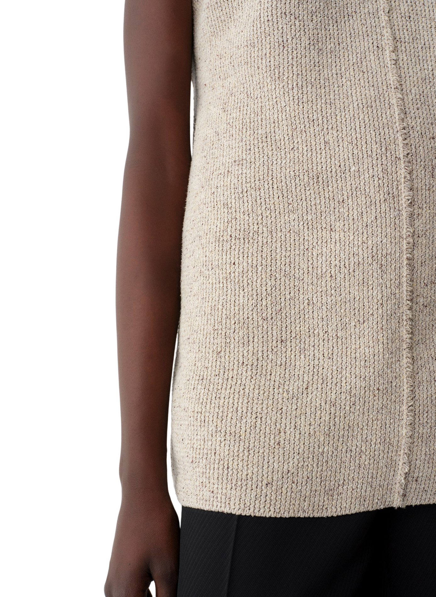 Sleeveless silk top CALVIN KLEIN COLLECTION Beige