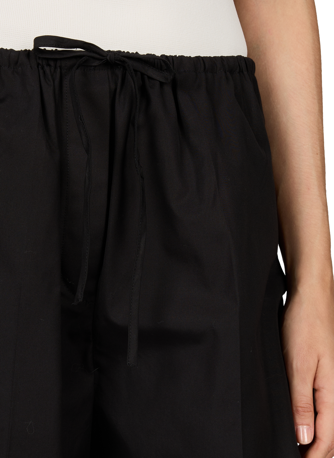 Pantalon large en coton TOTEME Noir