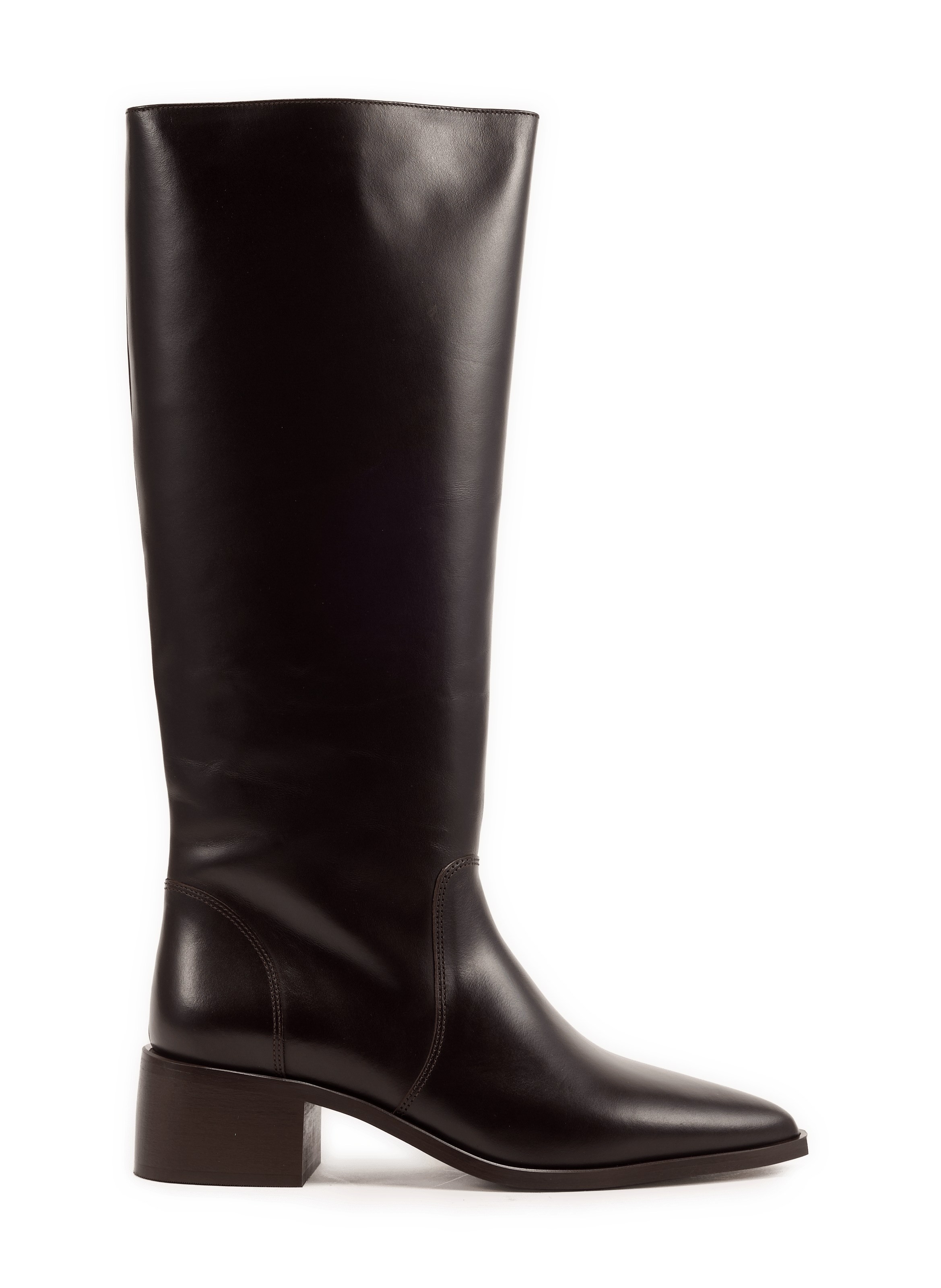 Gaga leather cowhide heeled boots SAISON 1865 Brown