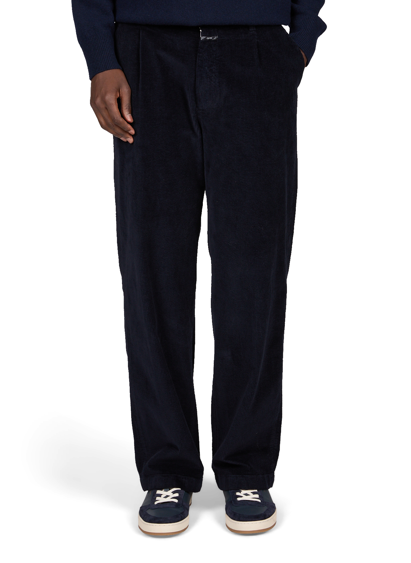 Straight cotton-blend trousers CLOSED Blue