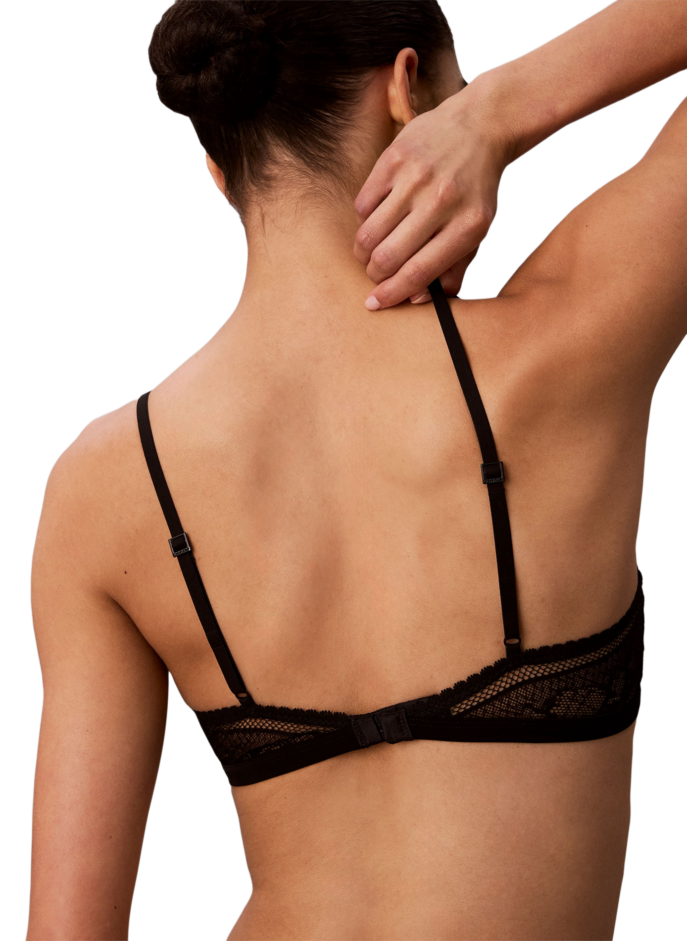 Soutien gorge triangle en dentelle CALVIN KLEIN Zwart