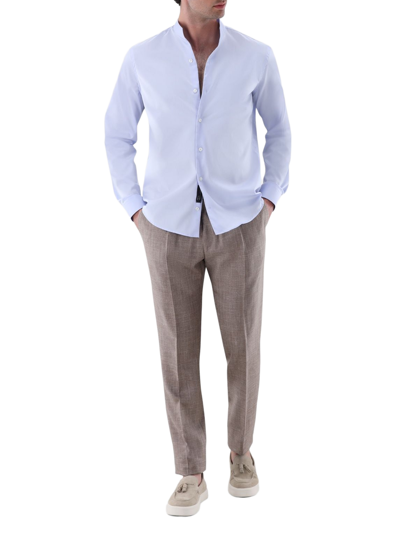 Slim-fit cotton shirt VAN LAACK Blue