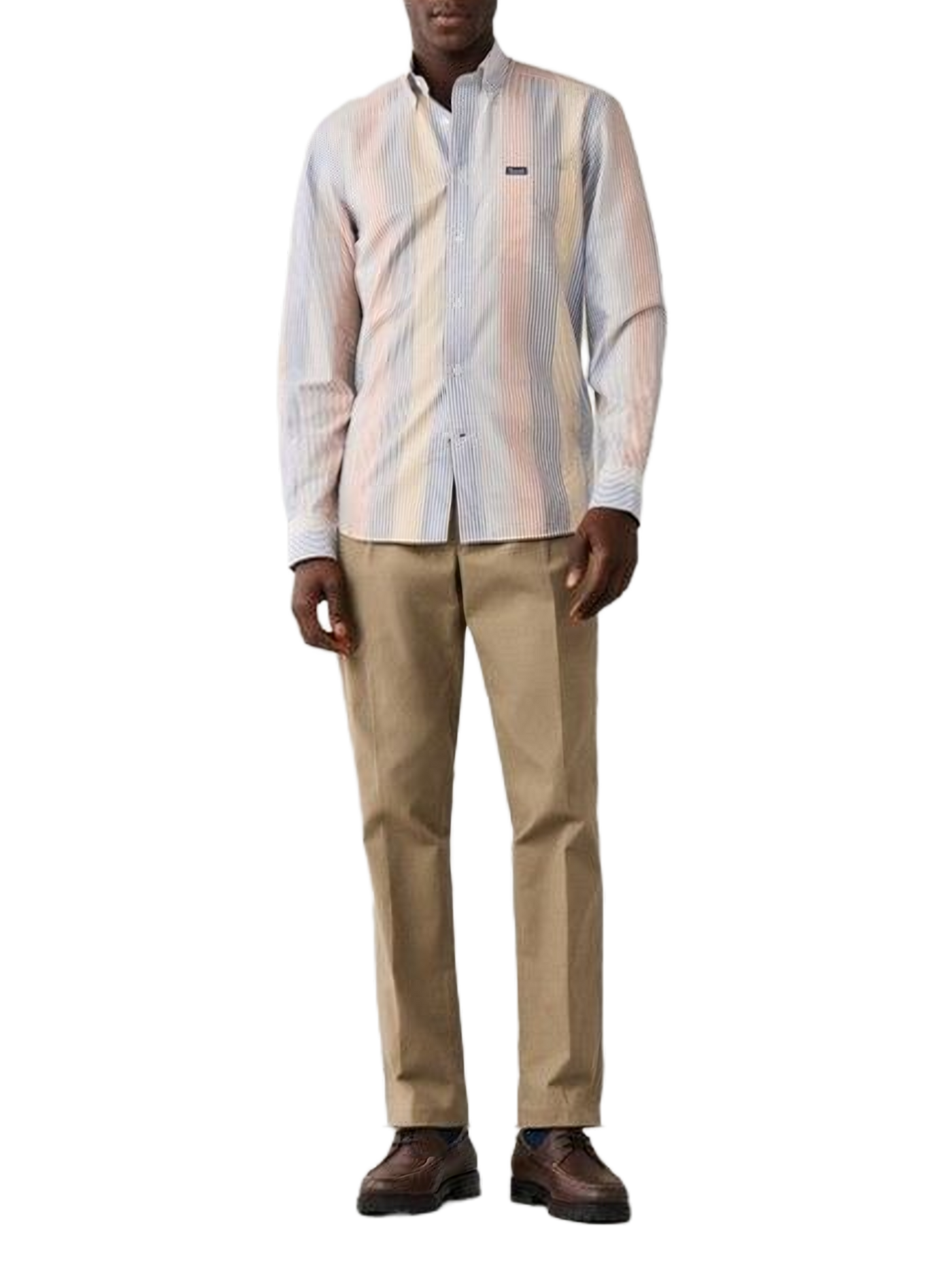 Classic-collar striped cotton shirt FACONNABLE Multicolour