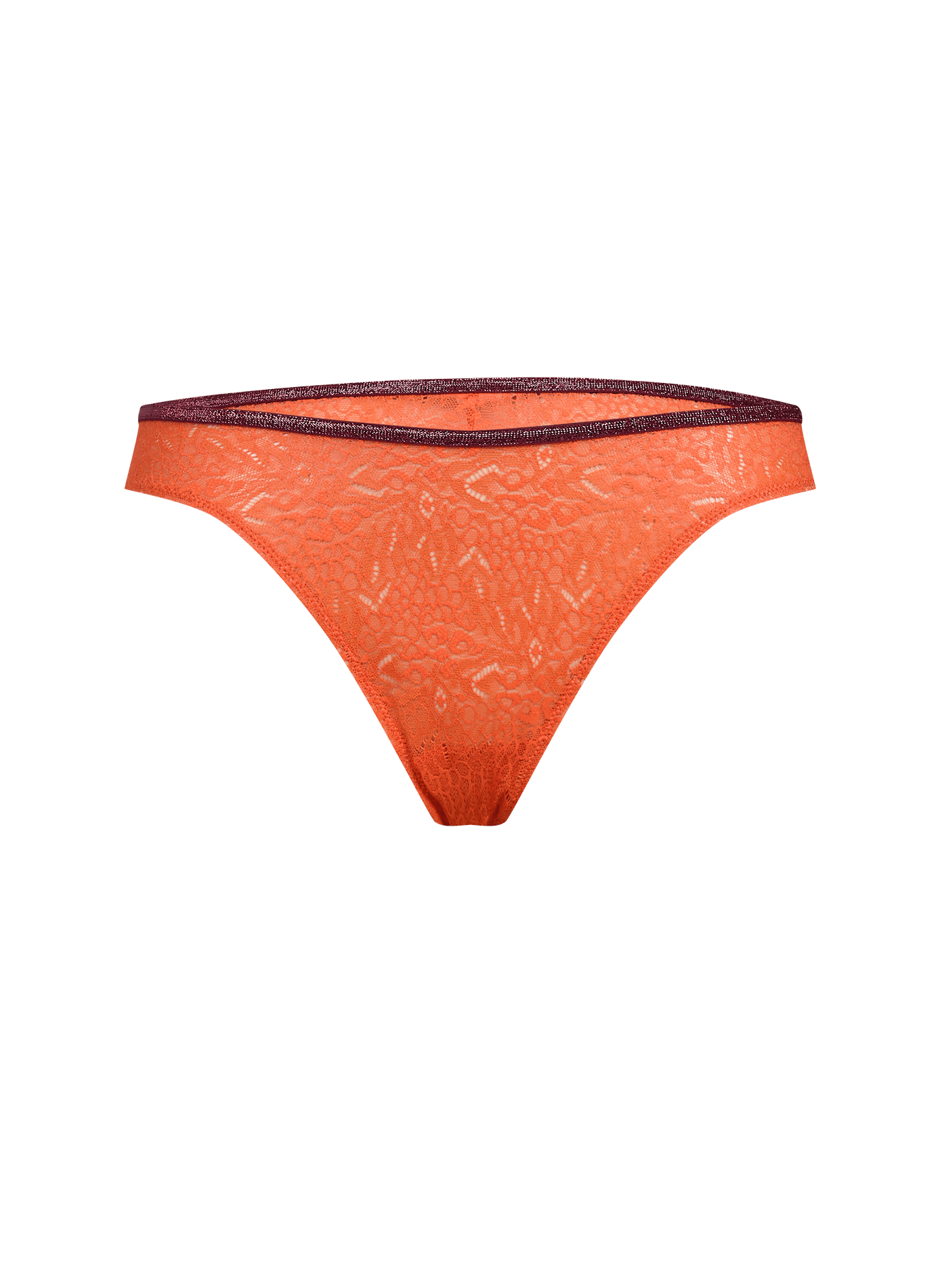 Bedruckter Tanga mit Glitzerbund LA NOUVELLE Orange