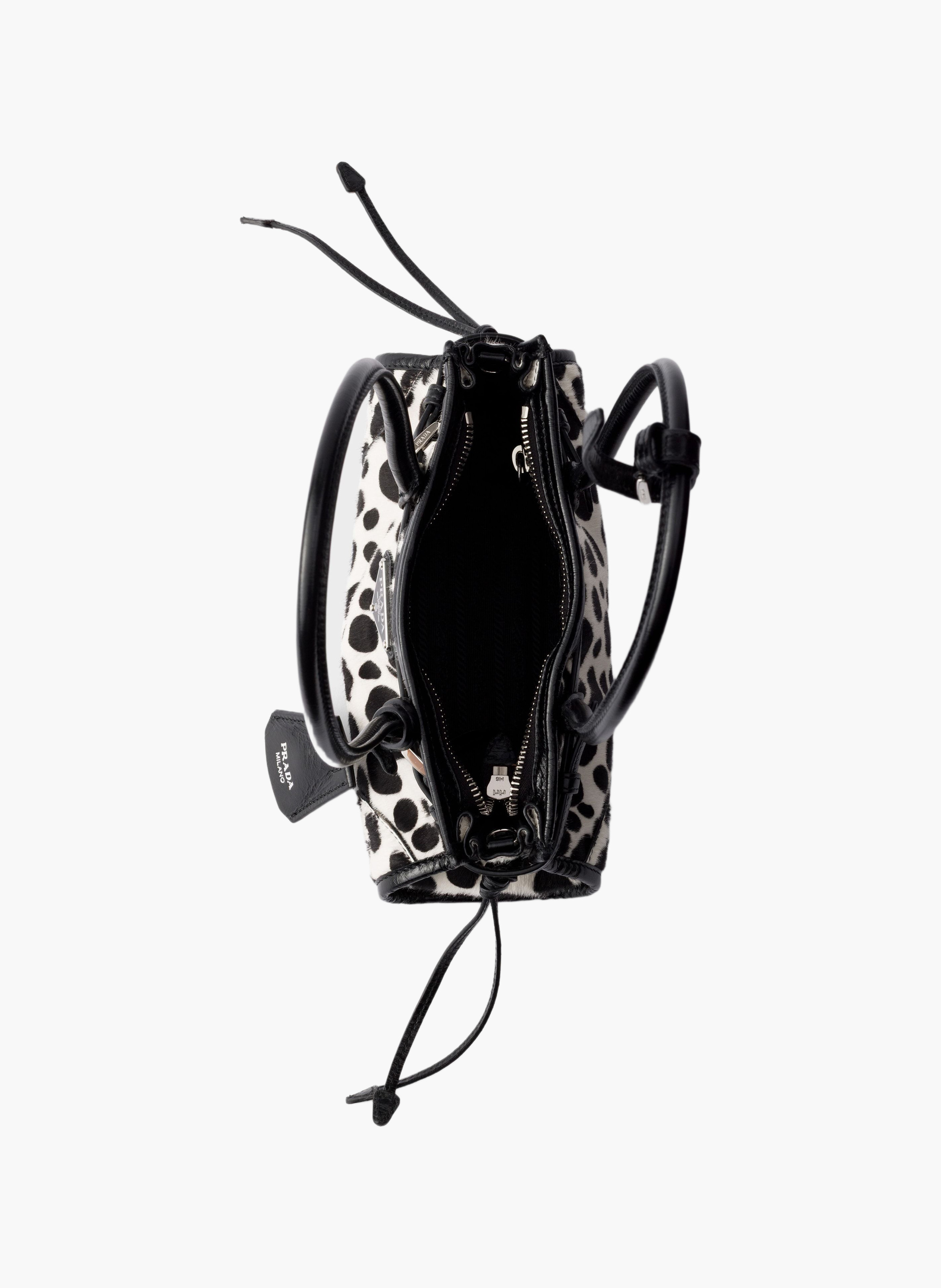 Petit sac à main prada bonnie en cuir et en veau i PRADA Blanc
