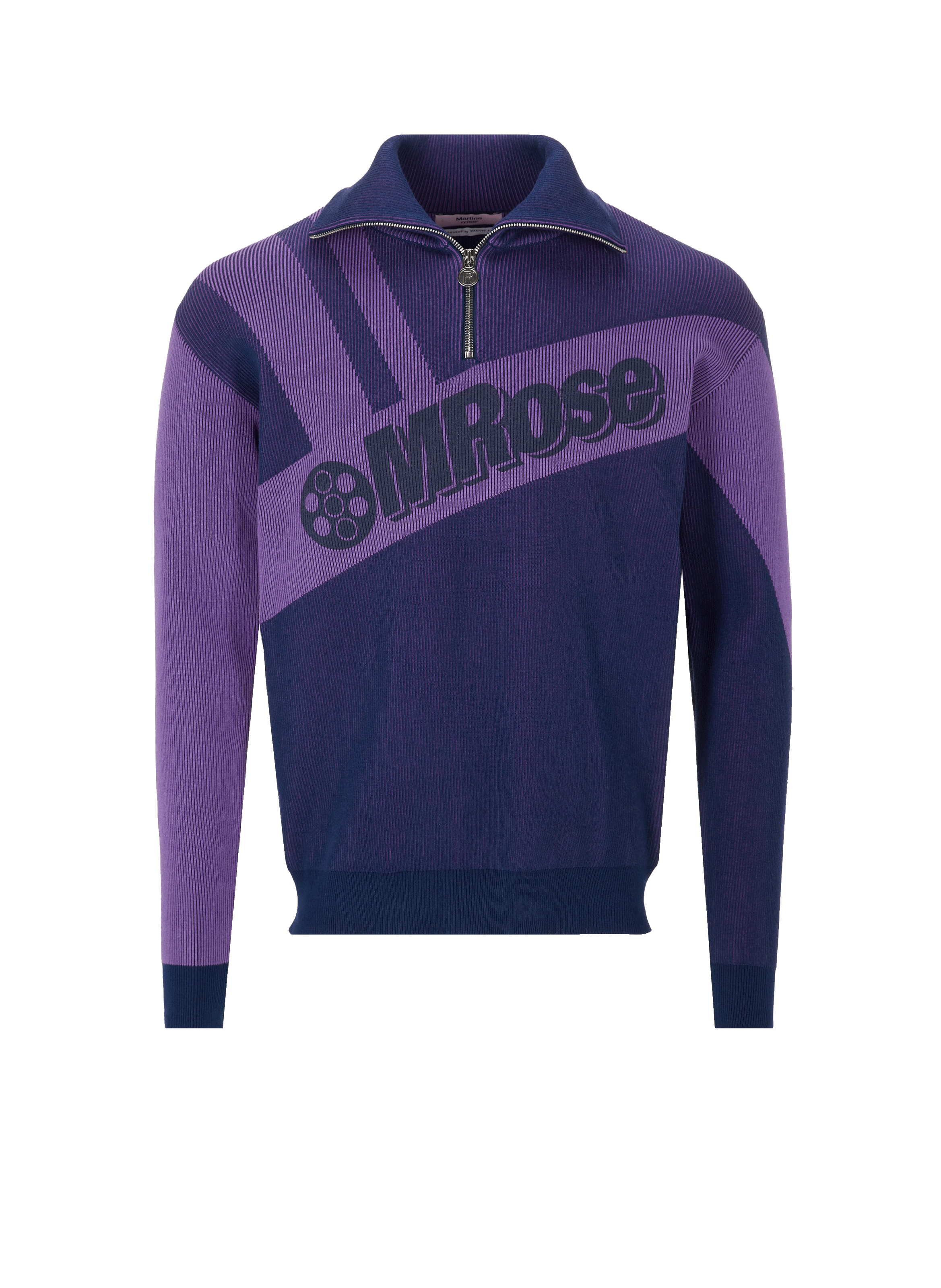 Pull à col zippé en coton