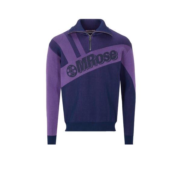 Pull à col zippé en coton