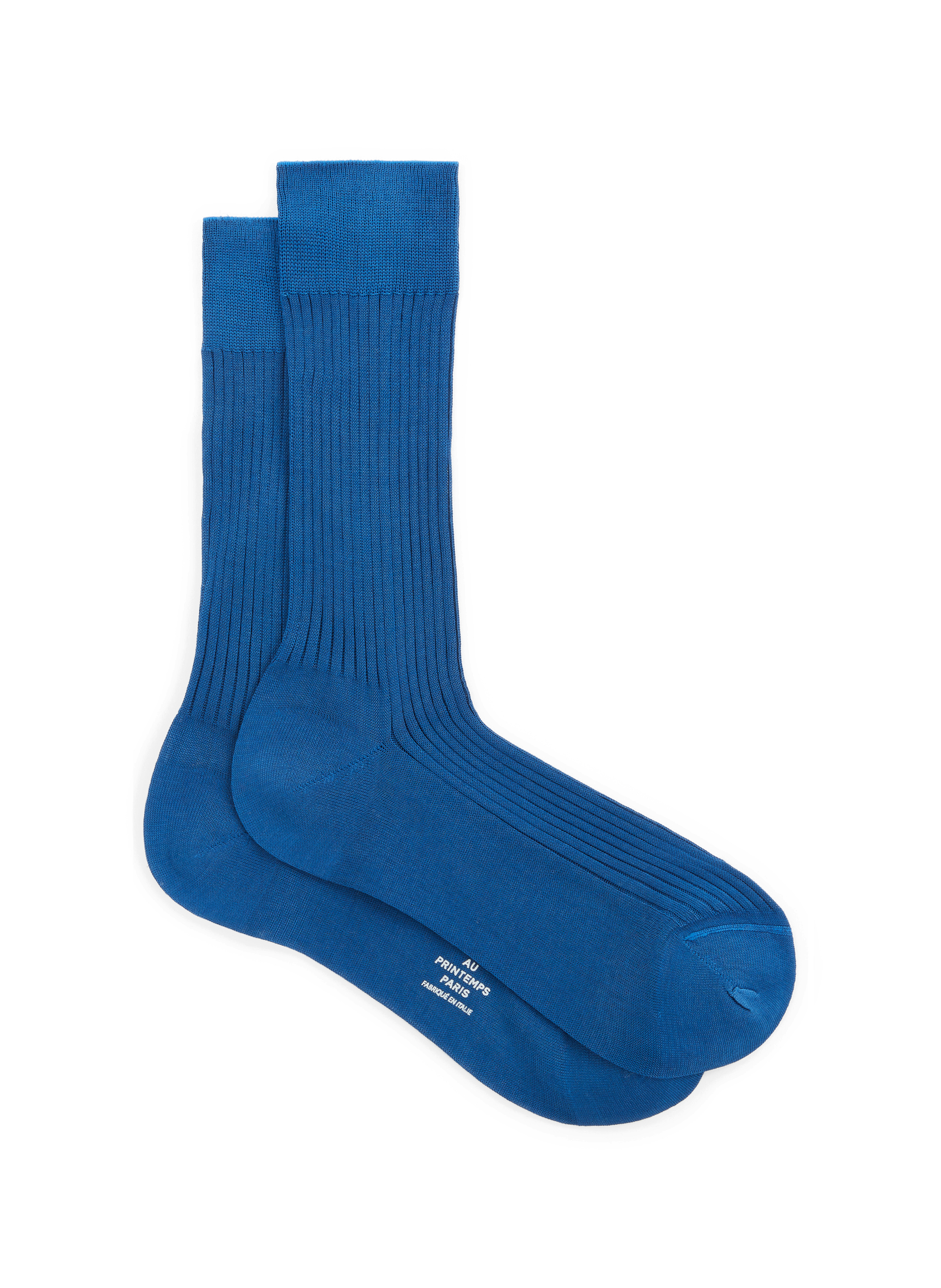 AU PRINTEMPS PARIS Cotton socks Blue