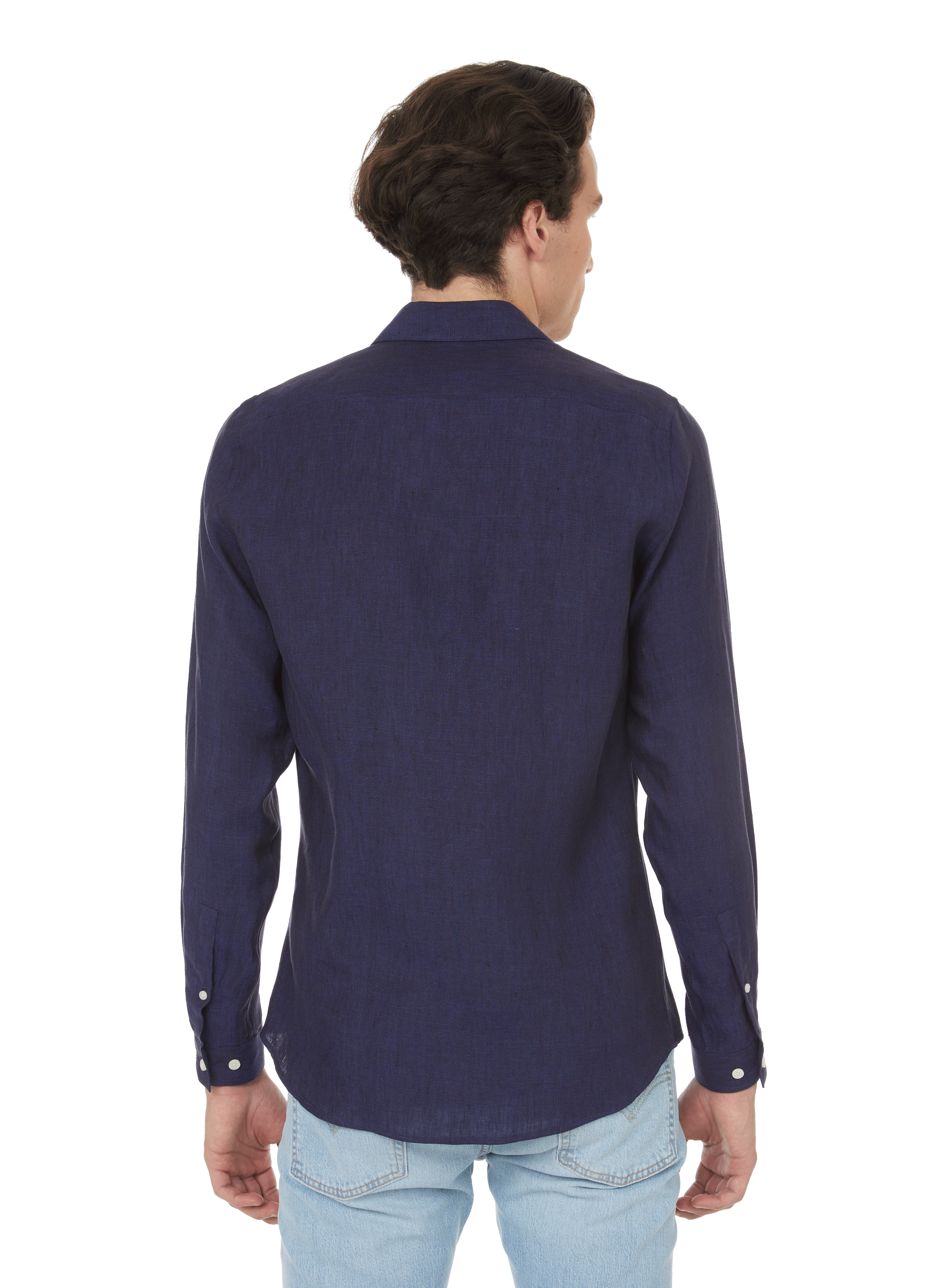 Chemise chinée en lin AU PRINTEMPS PARIS Bleu