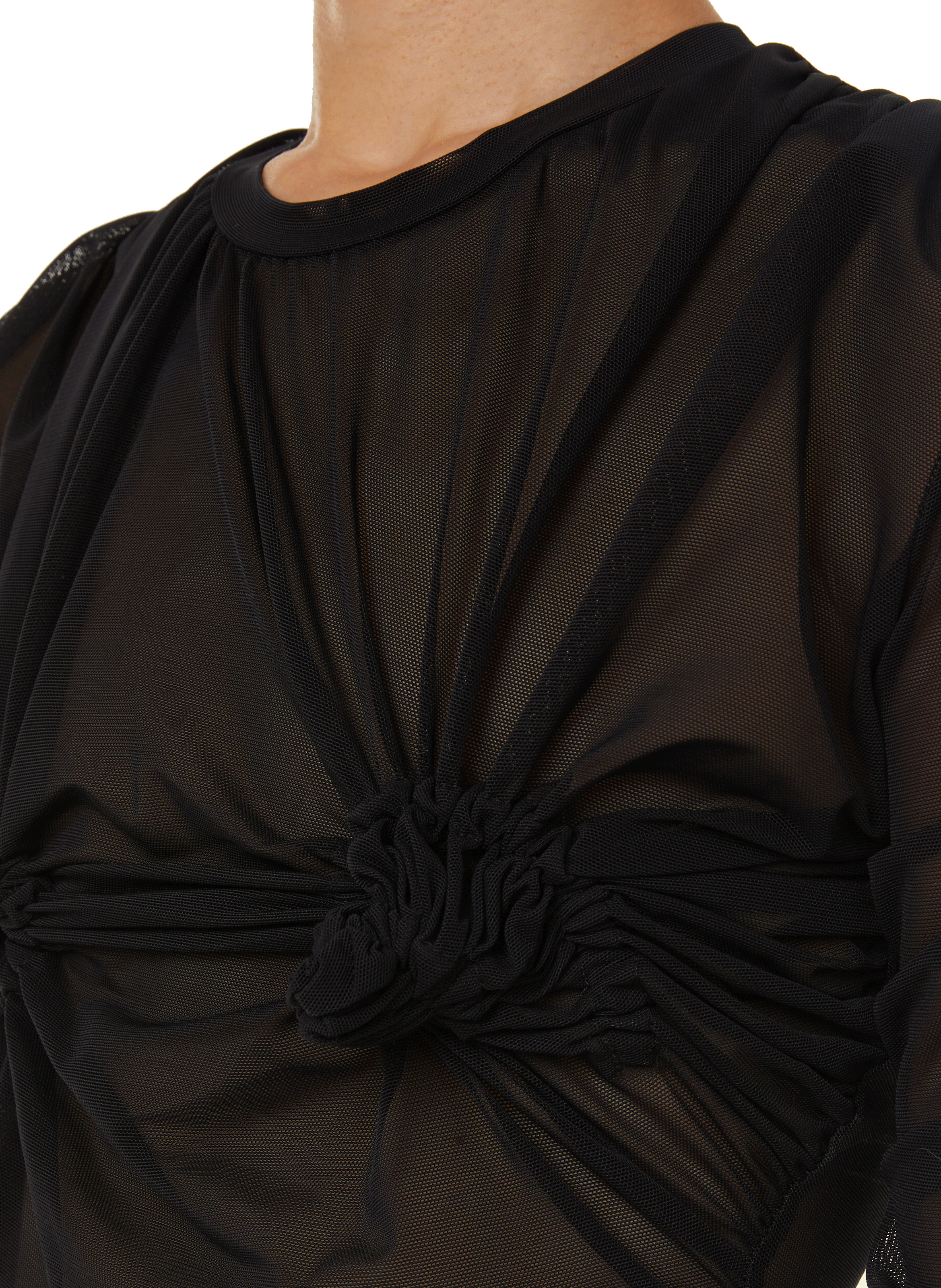 Top transparent VAQUERA Noir