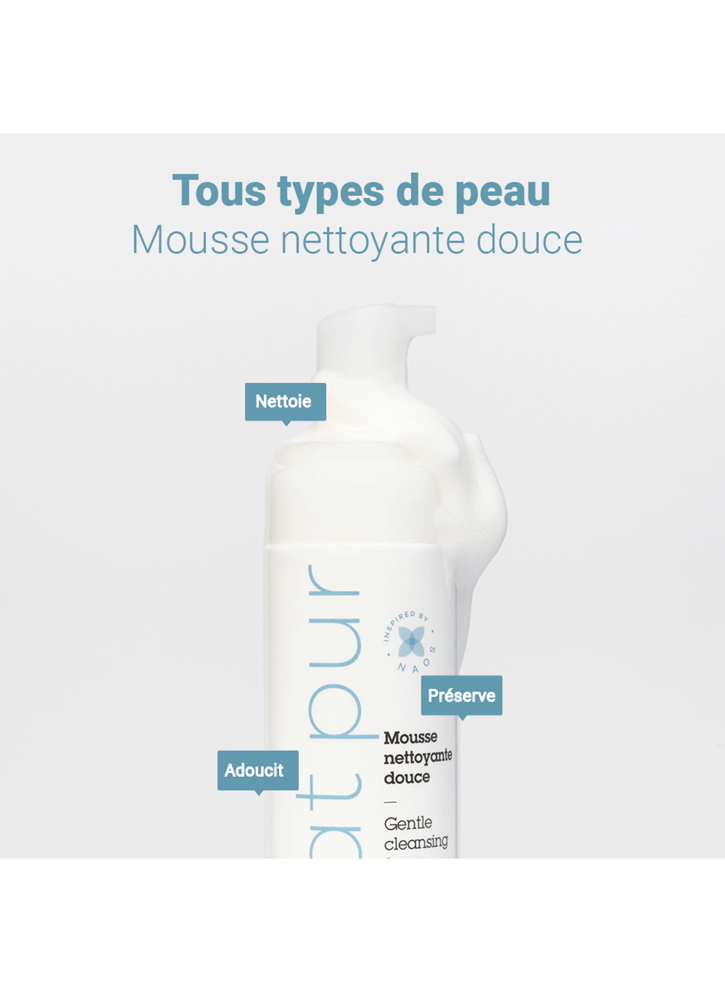 La mousse nettoyante douce ETAT PUR No color