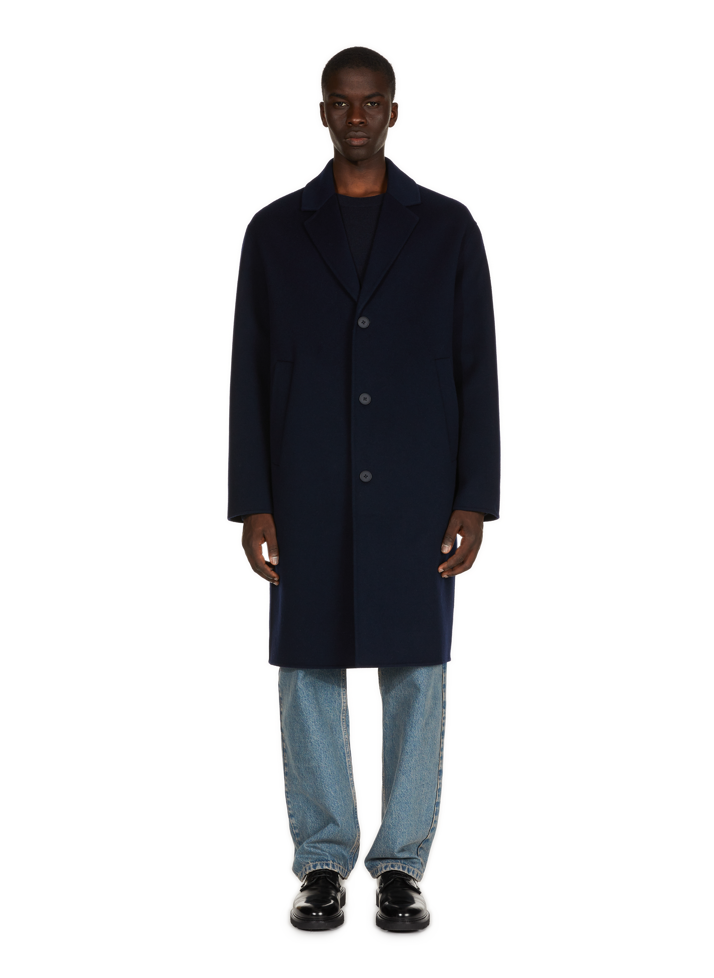 Straight wool coat SAISON 1865 Blue