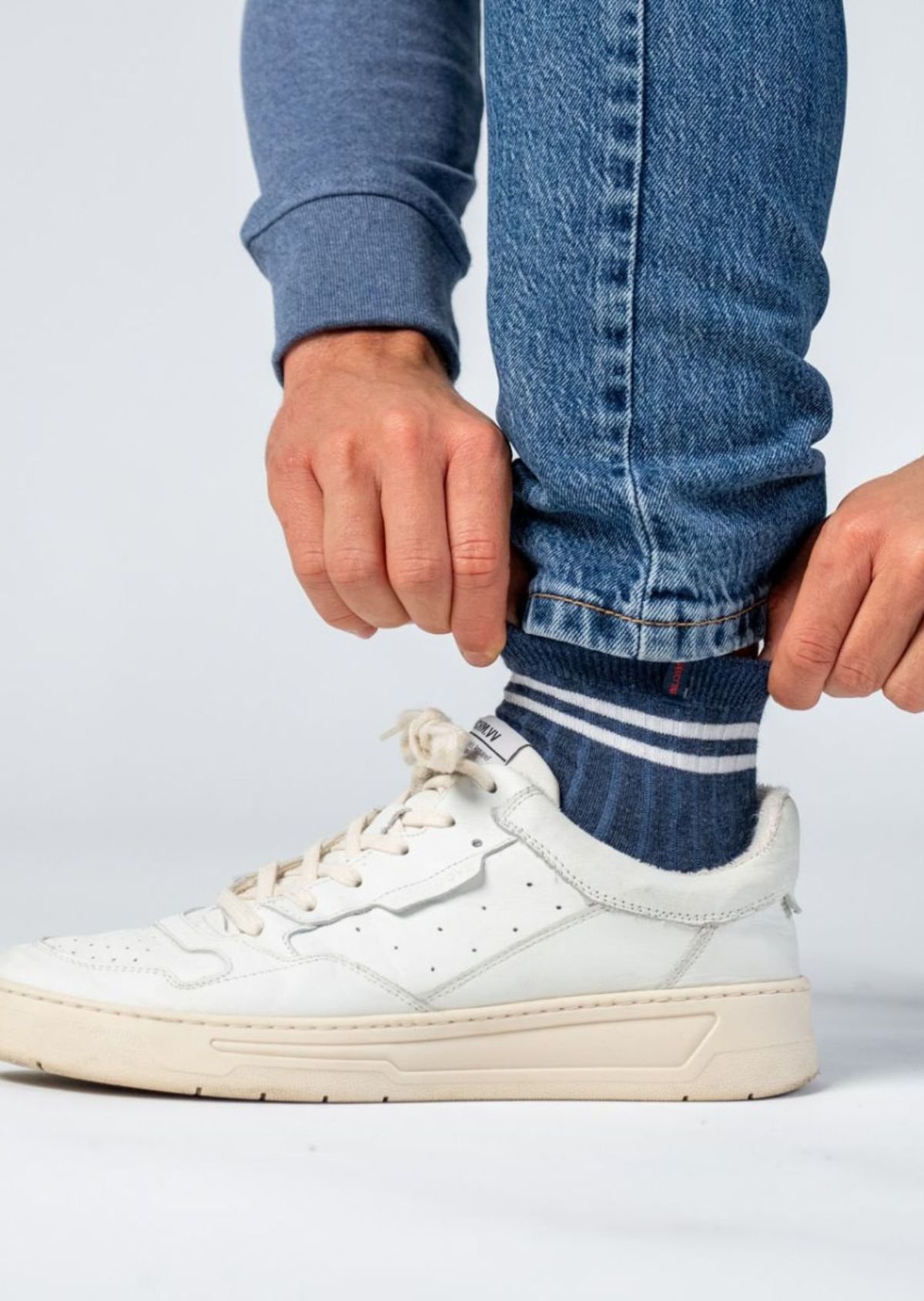 Chaussettes en coton peigné mi-hautes BILLYBELT Bleu