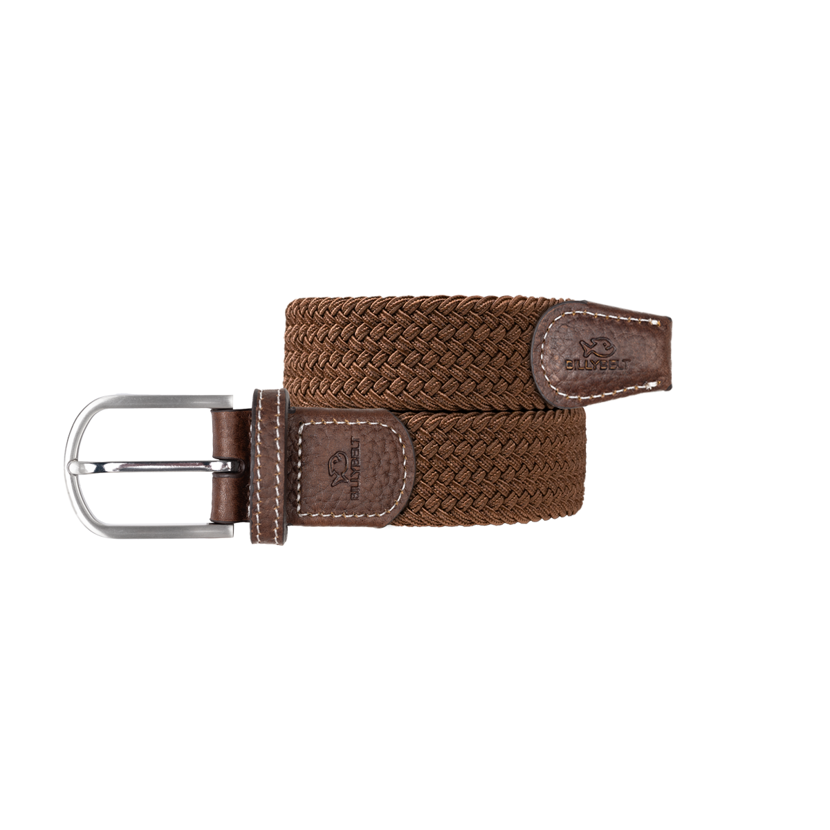 Ceinture tressée élastique unie BILLYBELT Marron