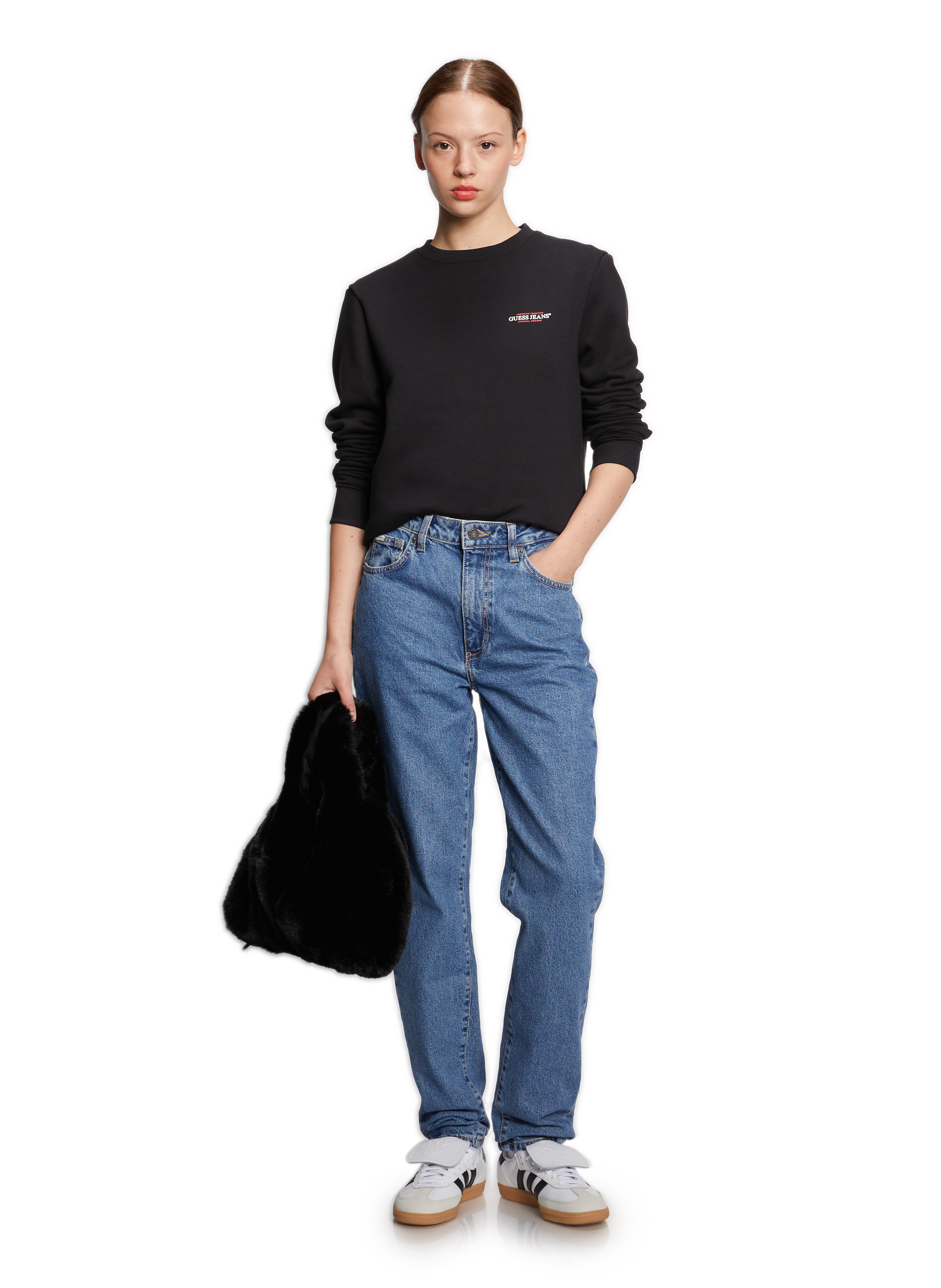 Fur handbag AU PRINTEMPS PARIS Black