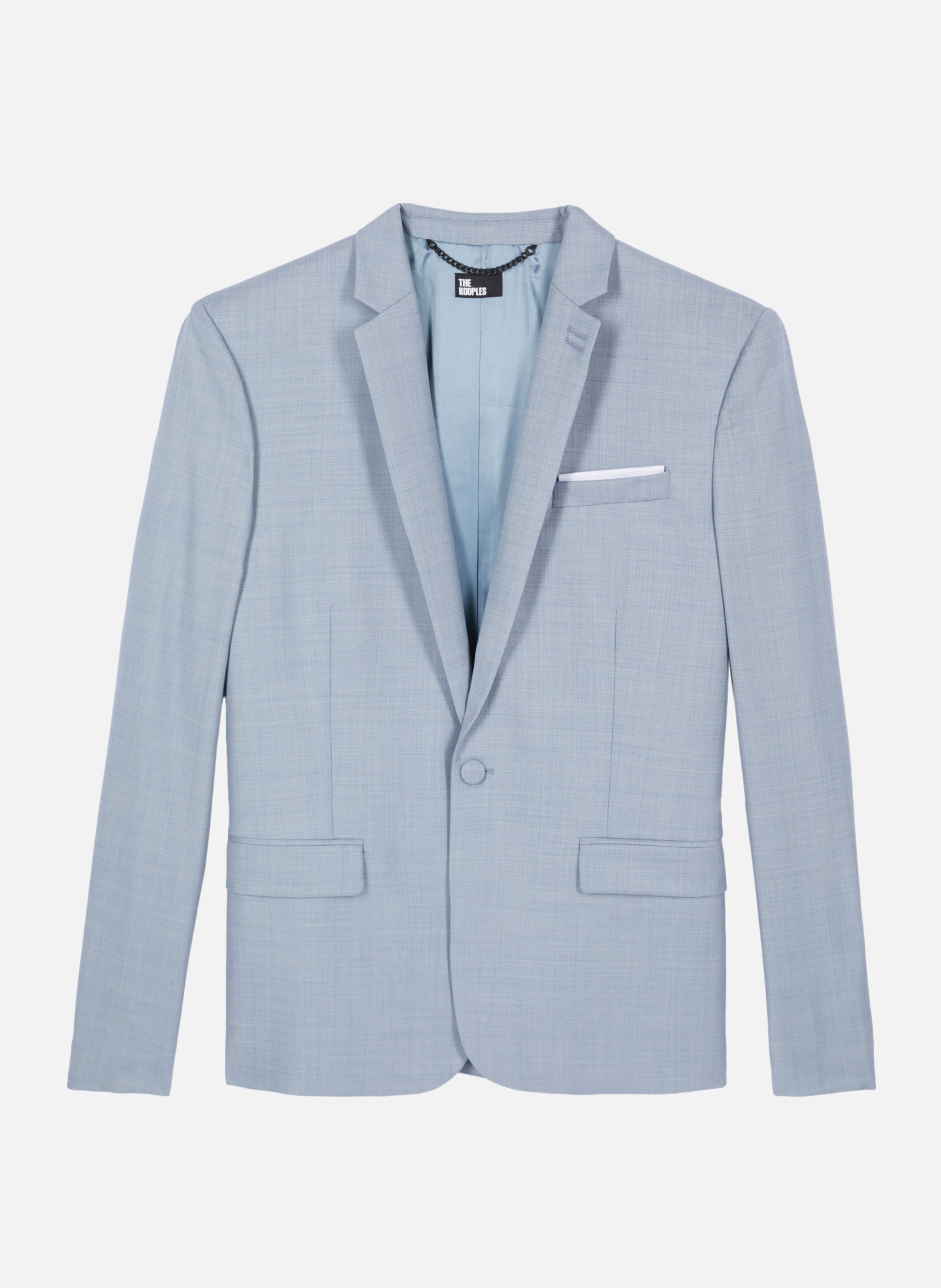 Veste de costume en laine avec chaîne en métal coupe ajustée THE KOOPLES Bleu
