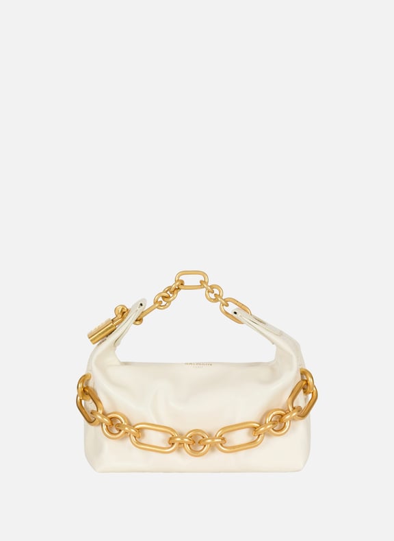 Sac sync mini en cuir de veau Beige by BALMAIN BALMAIN Sac sync mini en cuir de veau Beige