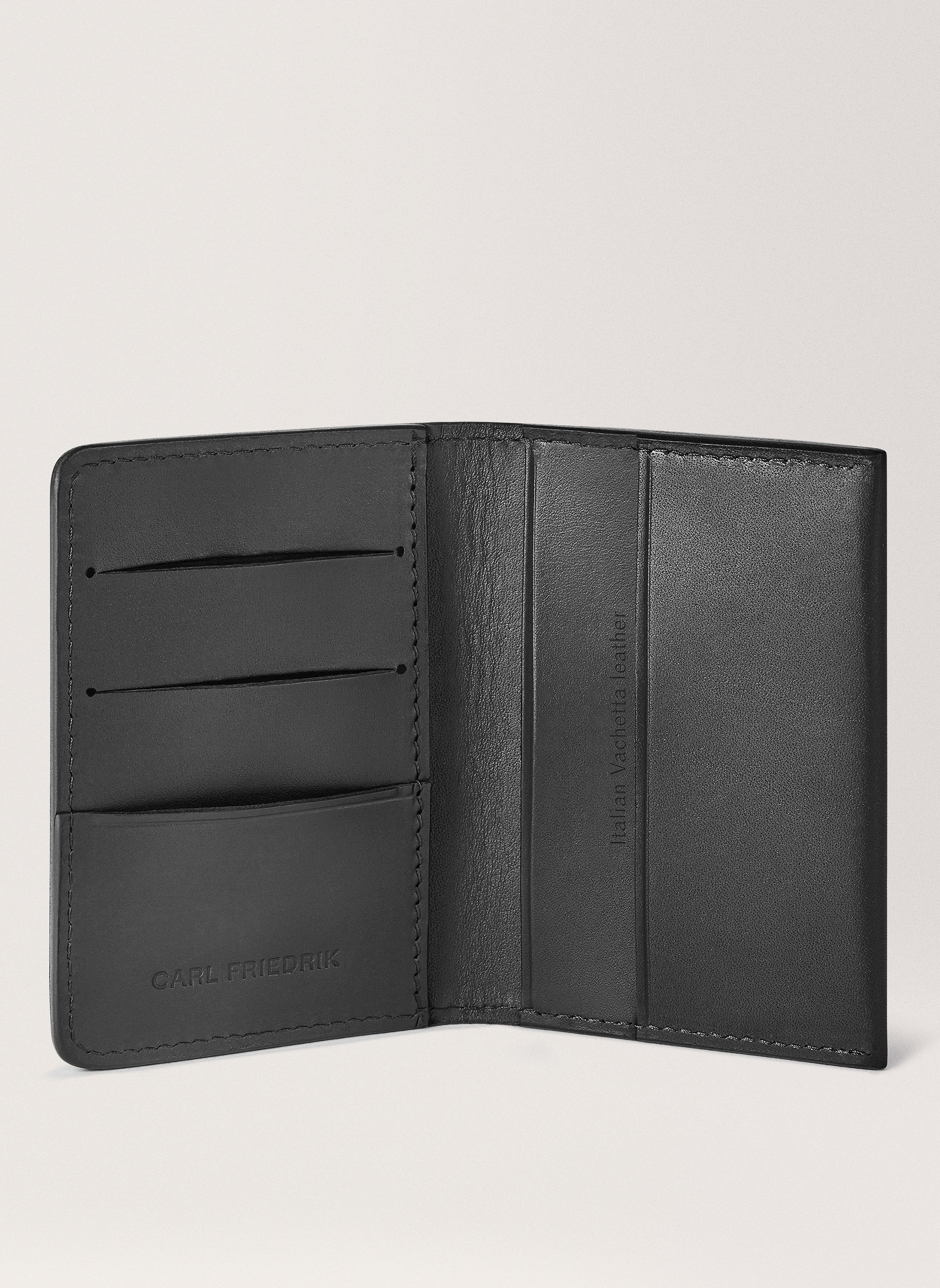 Porte-cartes 'Swanfield' en cuir vachetta CARL FRIEDRIK Noir