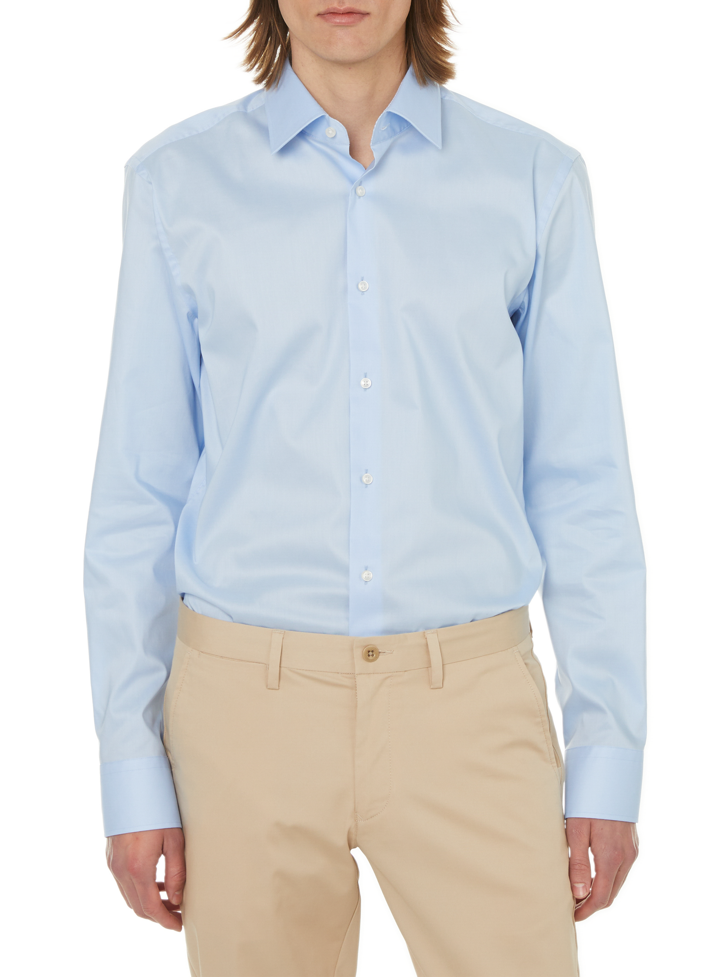 BOSS Cotton shirt Blue