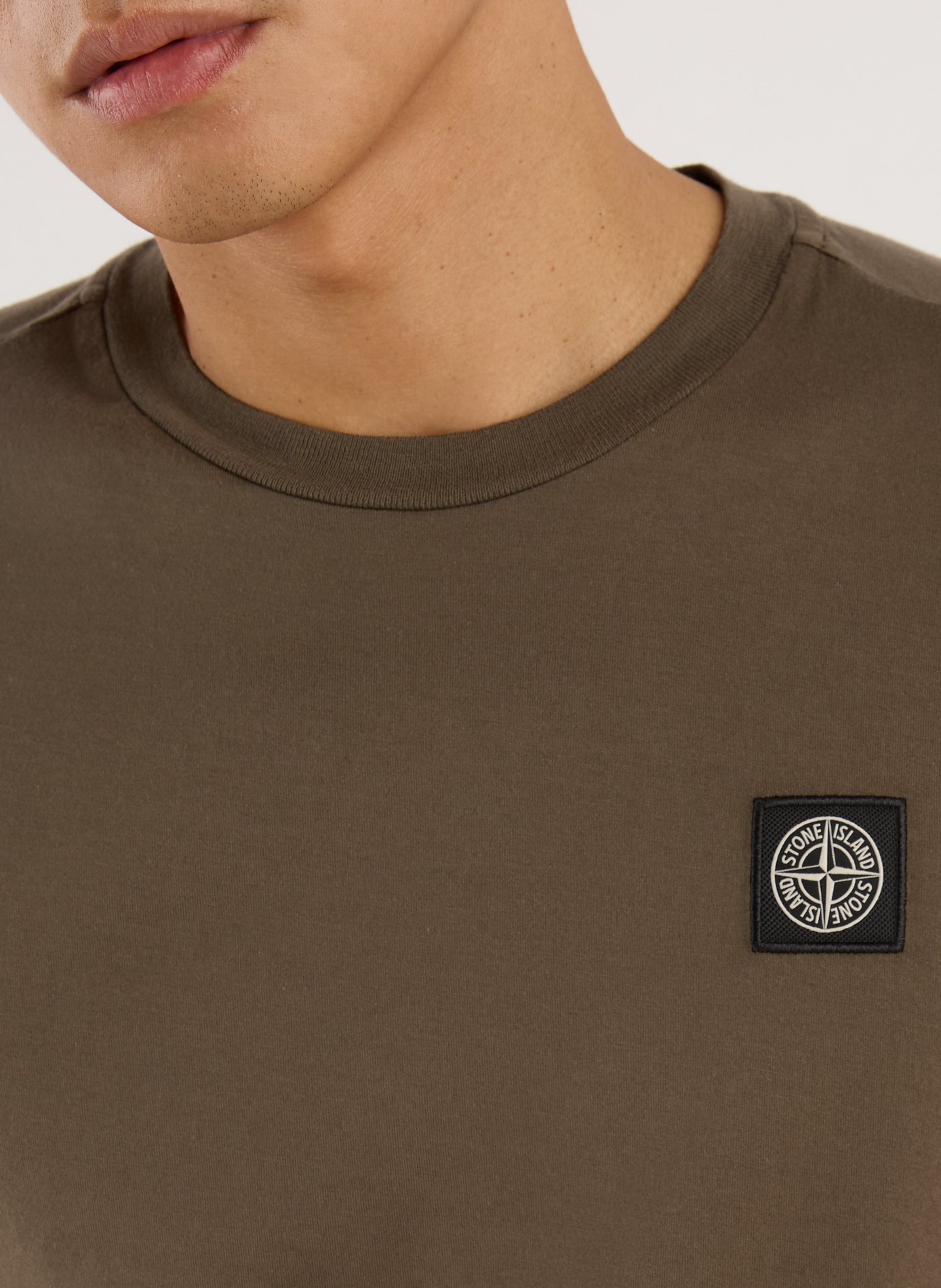 T-shirt en coton uni  STONE ISLAND Vert