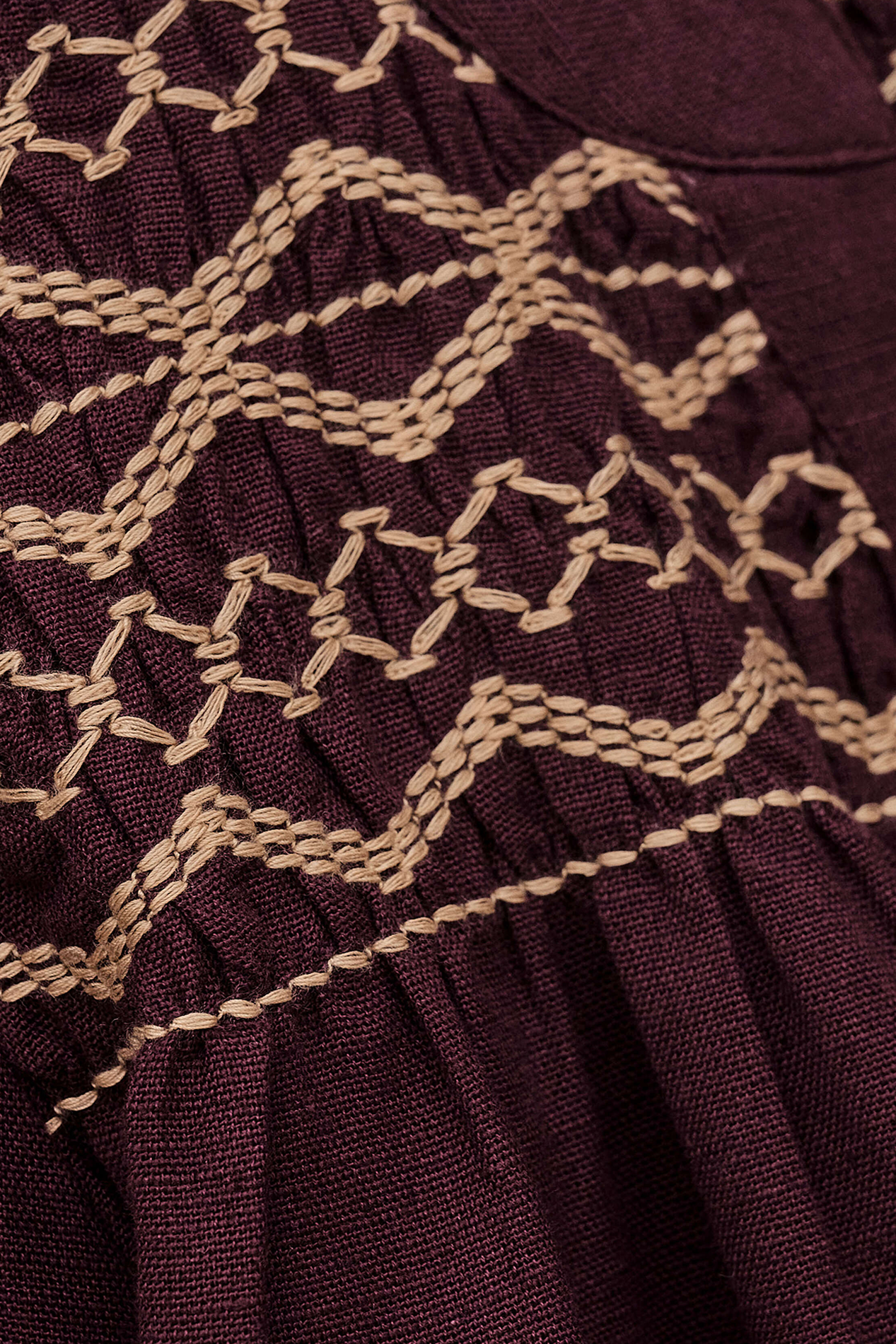 Blouse col v en coton mélangé samantha BA&SH Violet