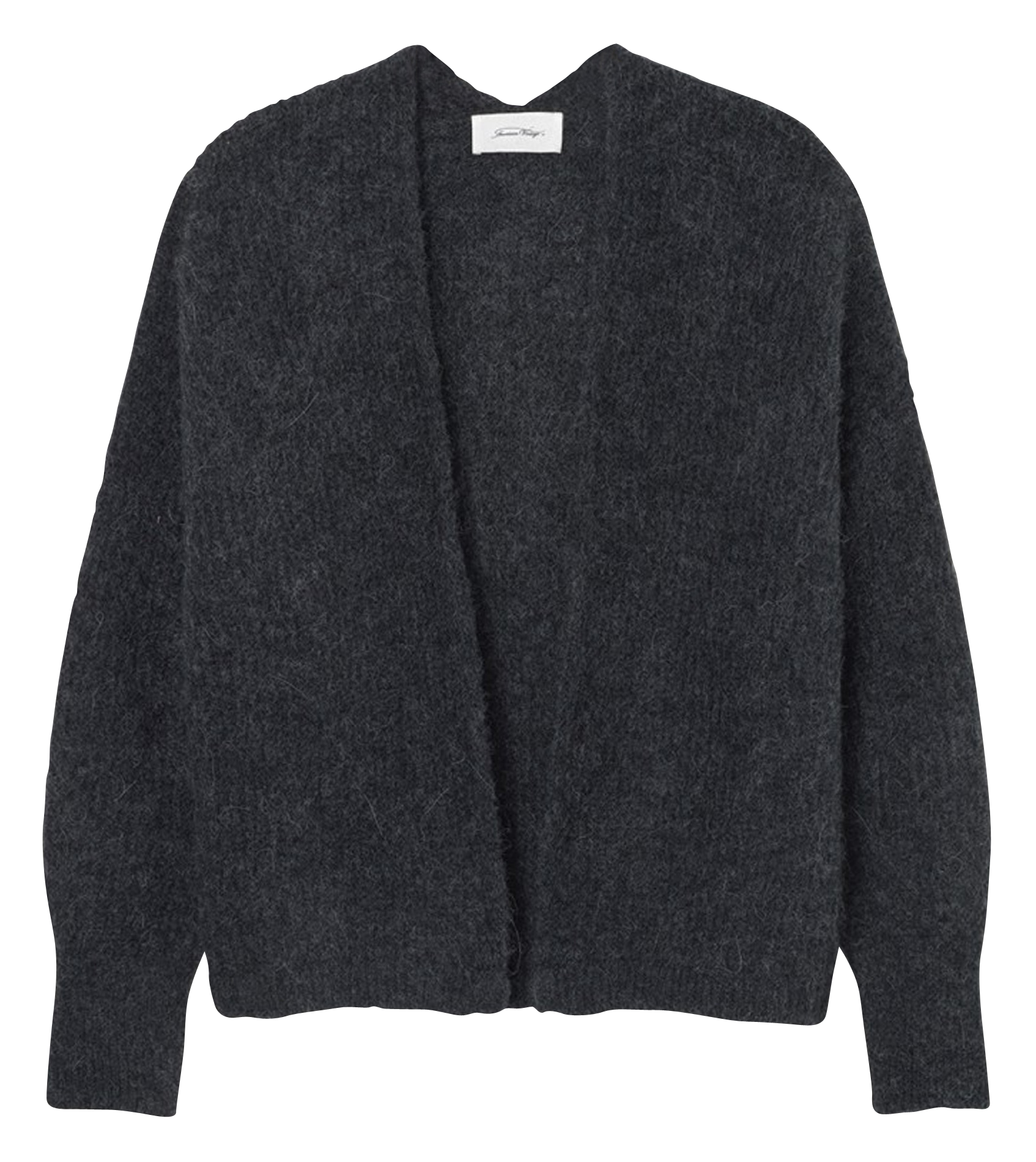 Gilet ouvert en laine et alpaga mélangé east AMERICAN VINTAGE Gris