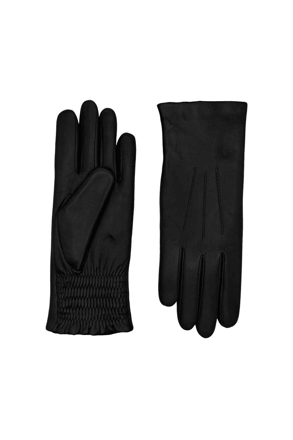 Gants new betty femme cuir doublés lapin AGNELLE Noir