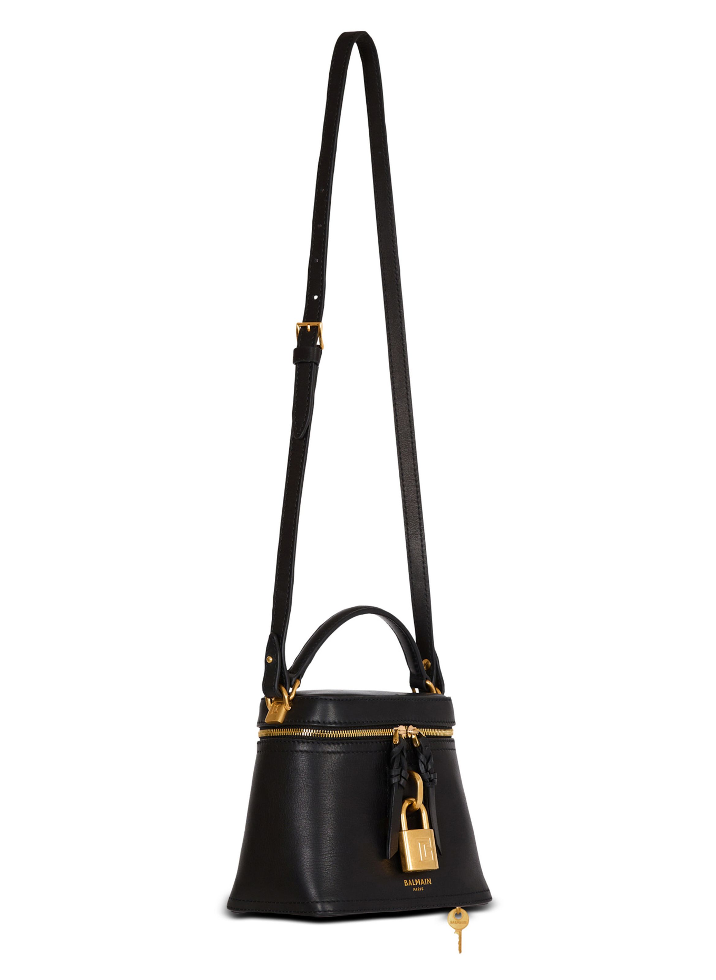 Sac pulse vanity en cuir de veau BALMAIN Noir