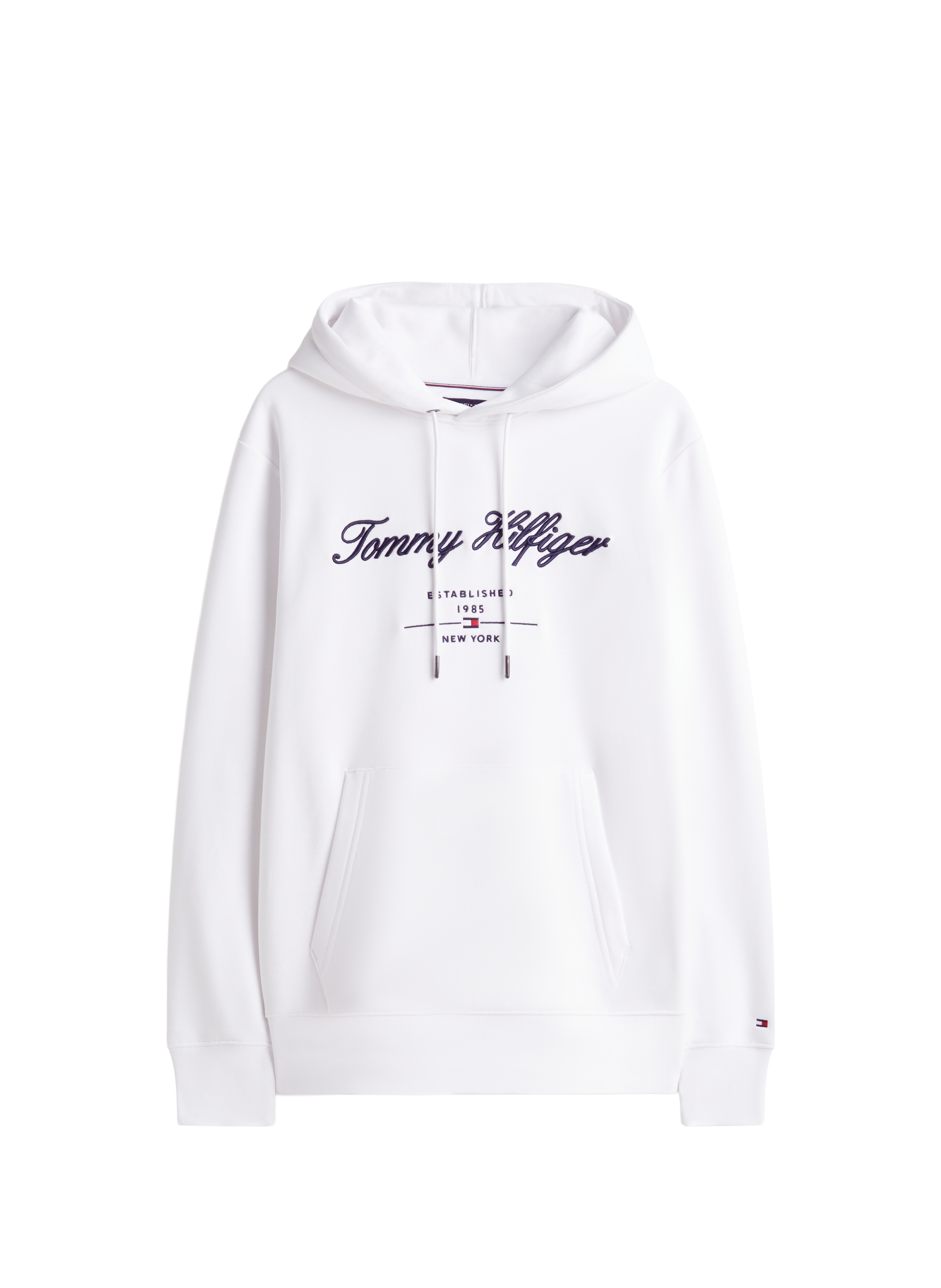 Embroidered hoodie TOMMY HILFIGER White