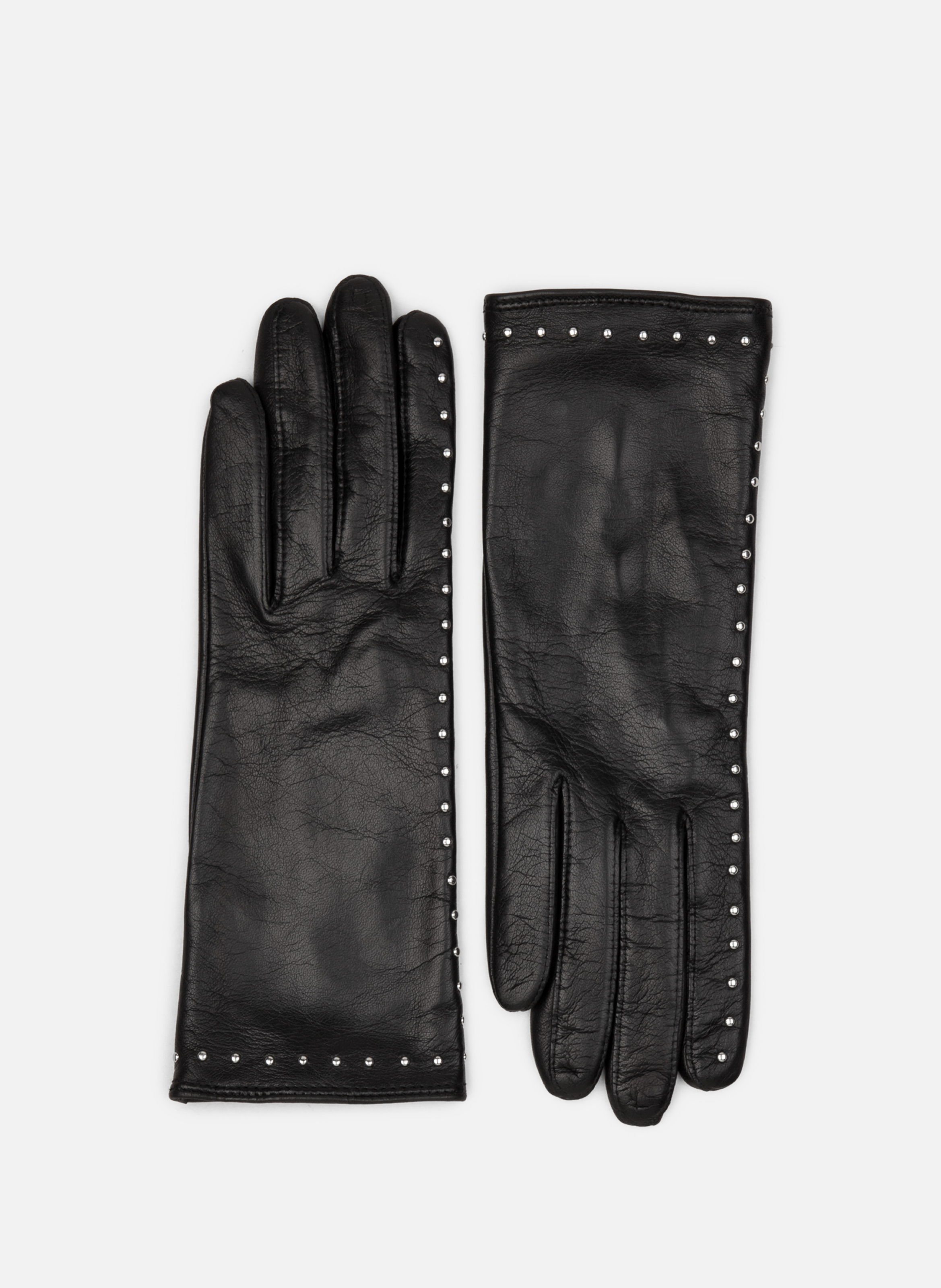 Gants en cuir d'agneau lisse LANCASTER Noir