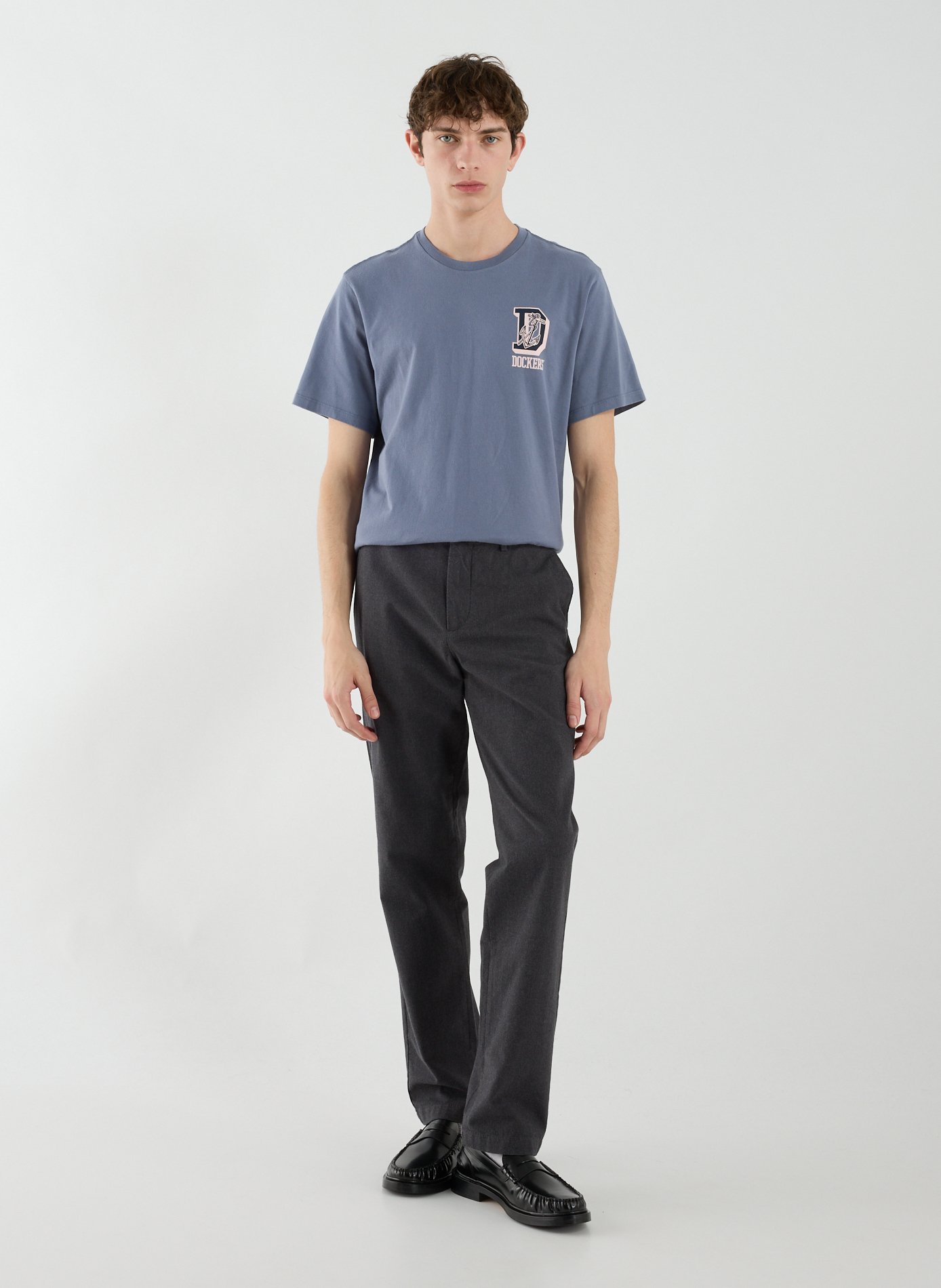 Cotton Logo T-shirt DOCKERS Blue