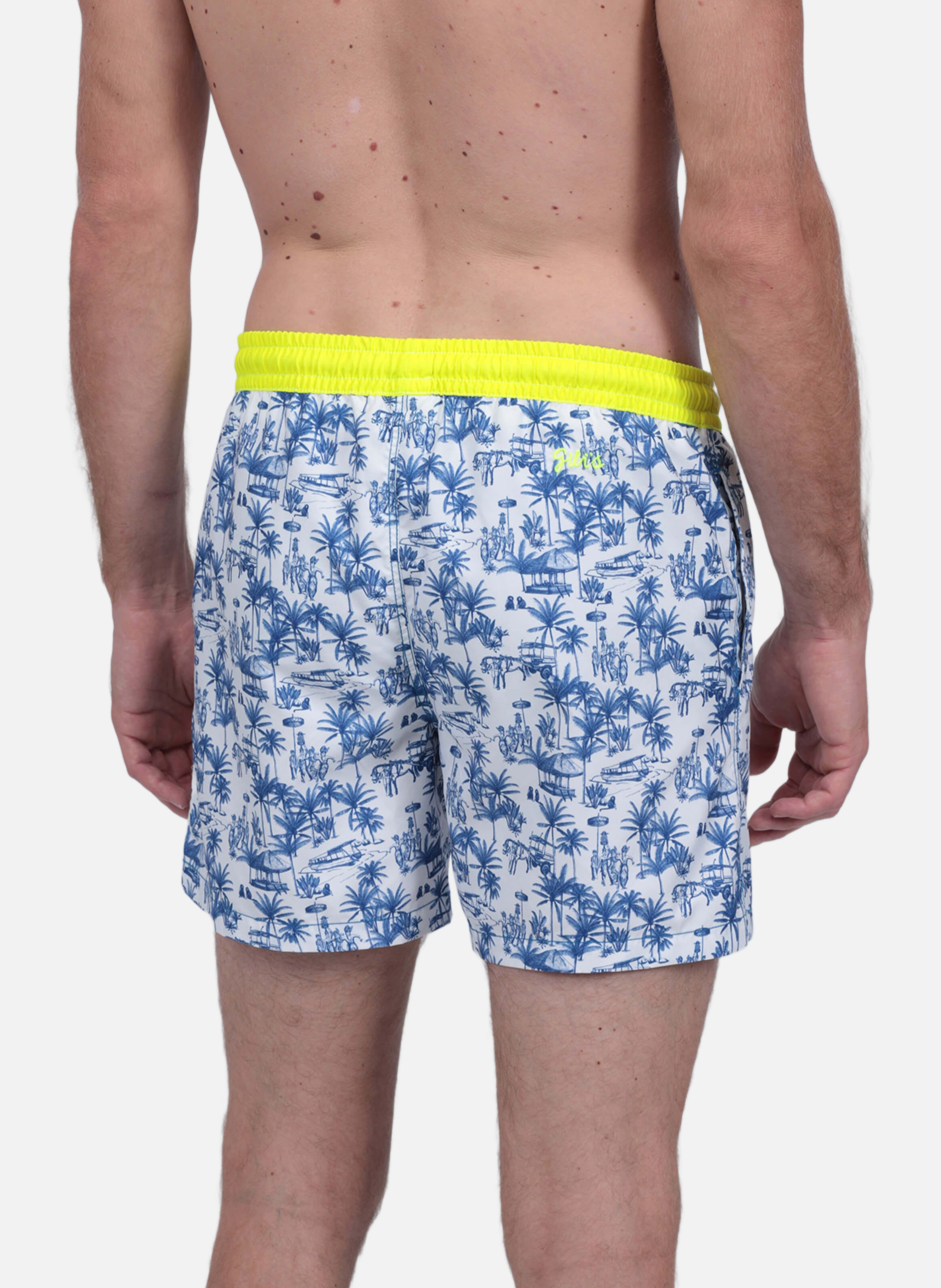 Short de bain   toile balinaise GILI'S Bleu