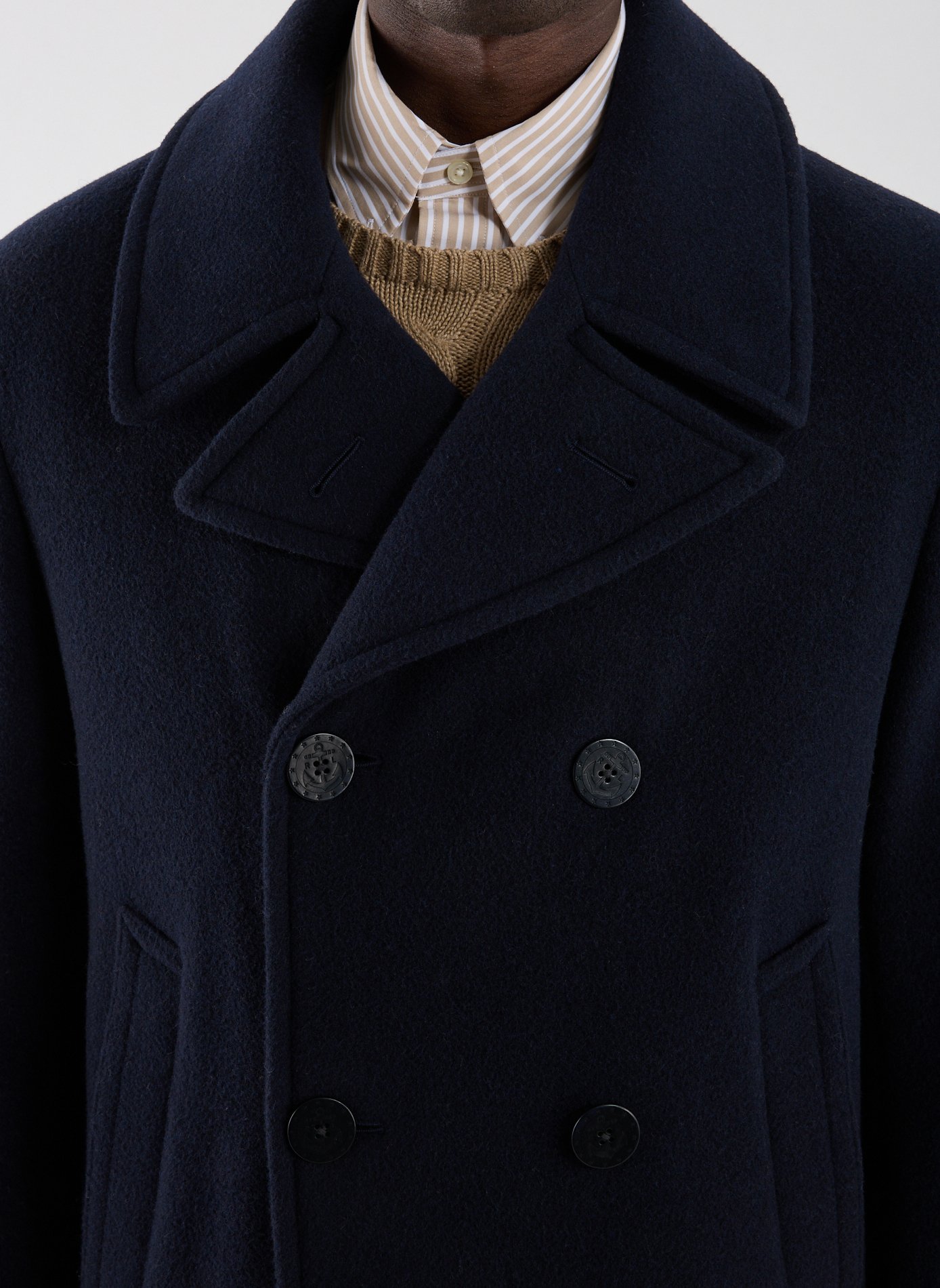 Manteau blazer en laine mélangée POLO RALPH LAUREN Bleu