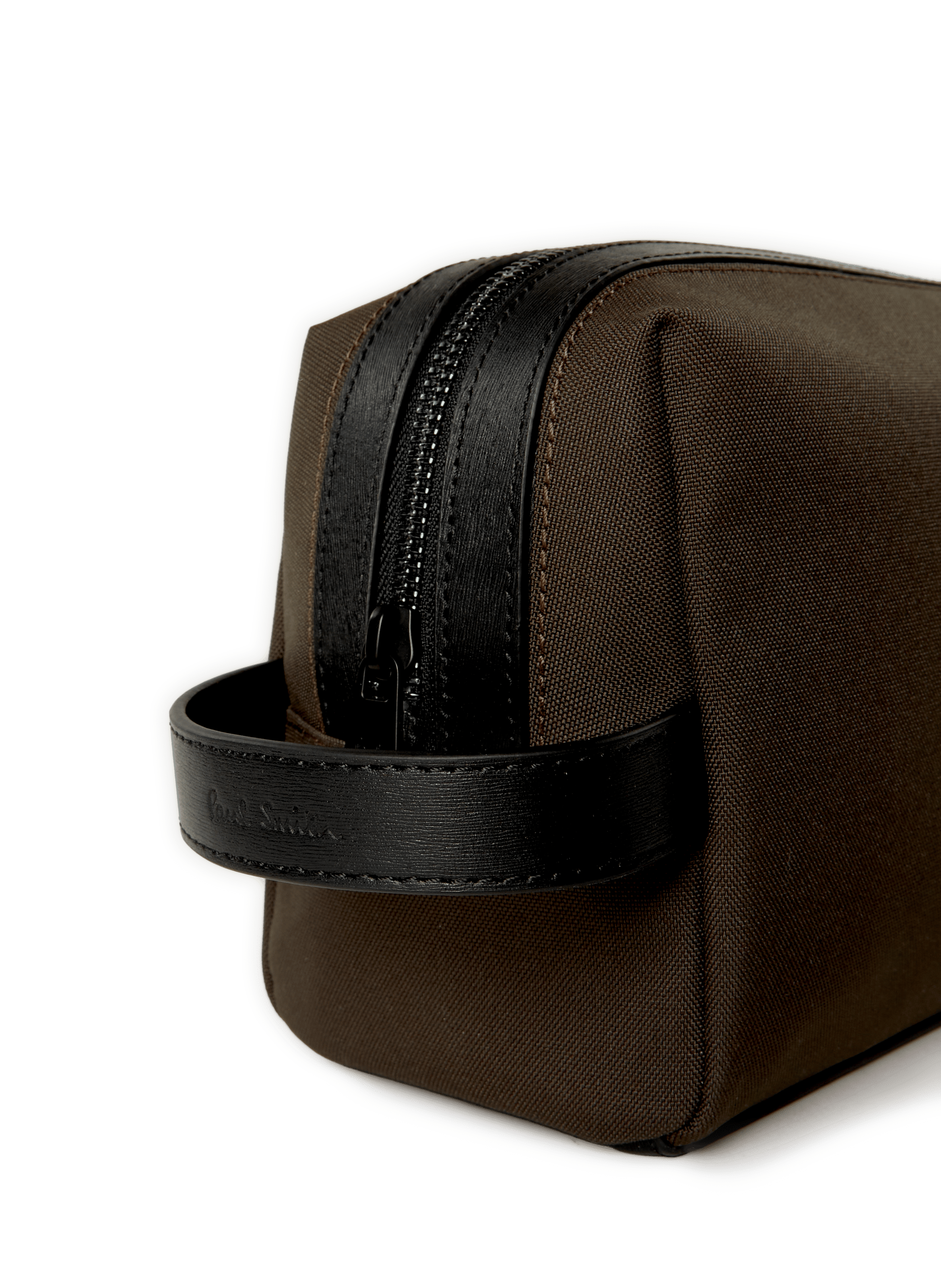 Pochette zippée avec anse PAUL SMITH Marron