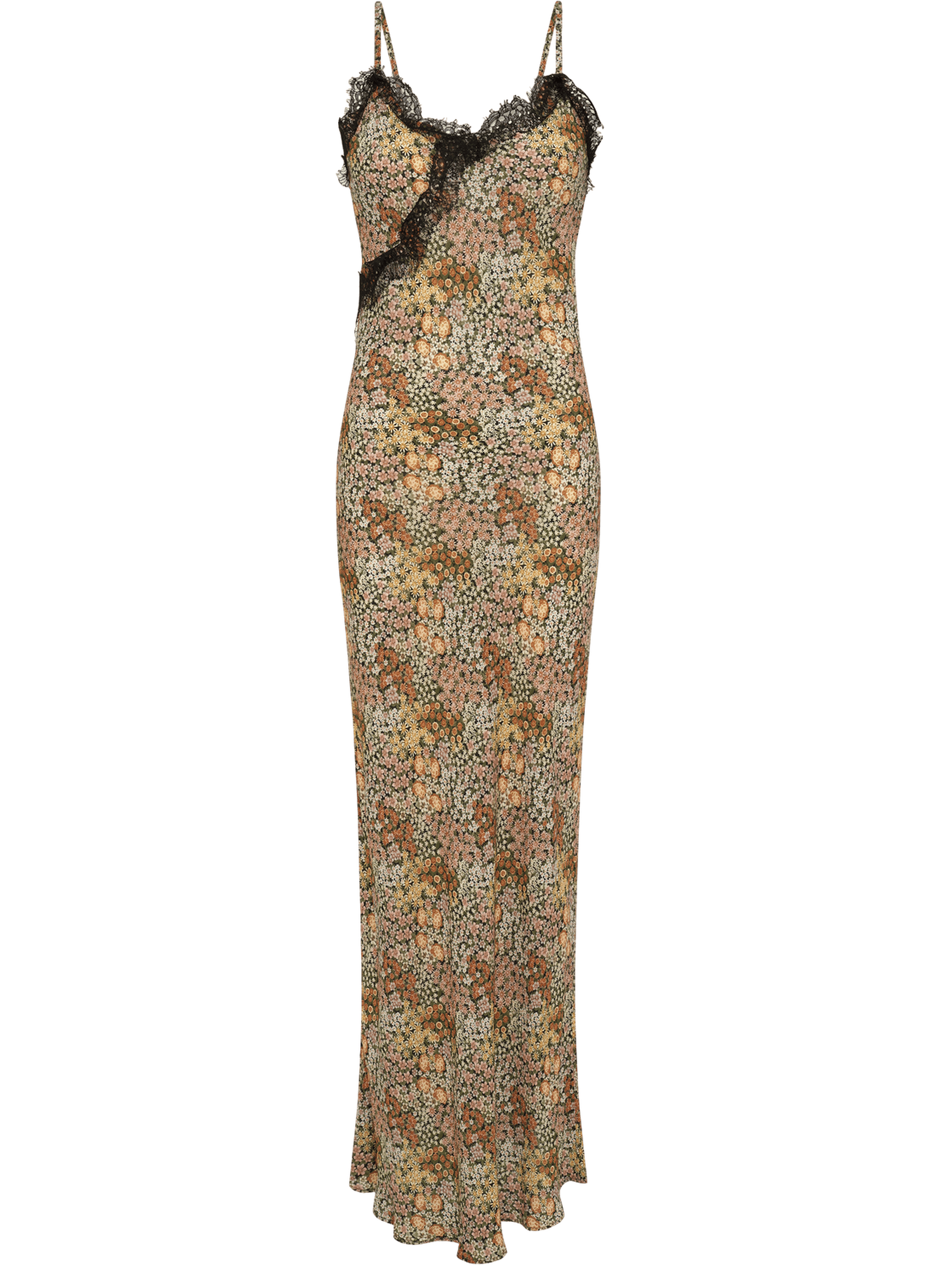 Robe longue fleurie à fines bretelles - rym GERARD DAREL Rose