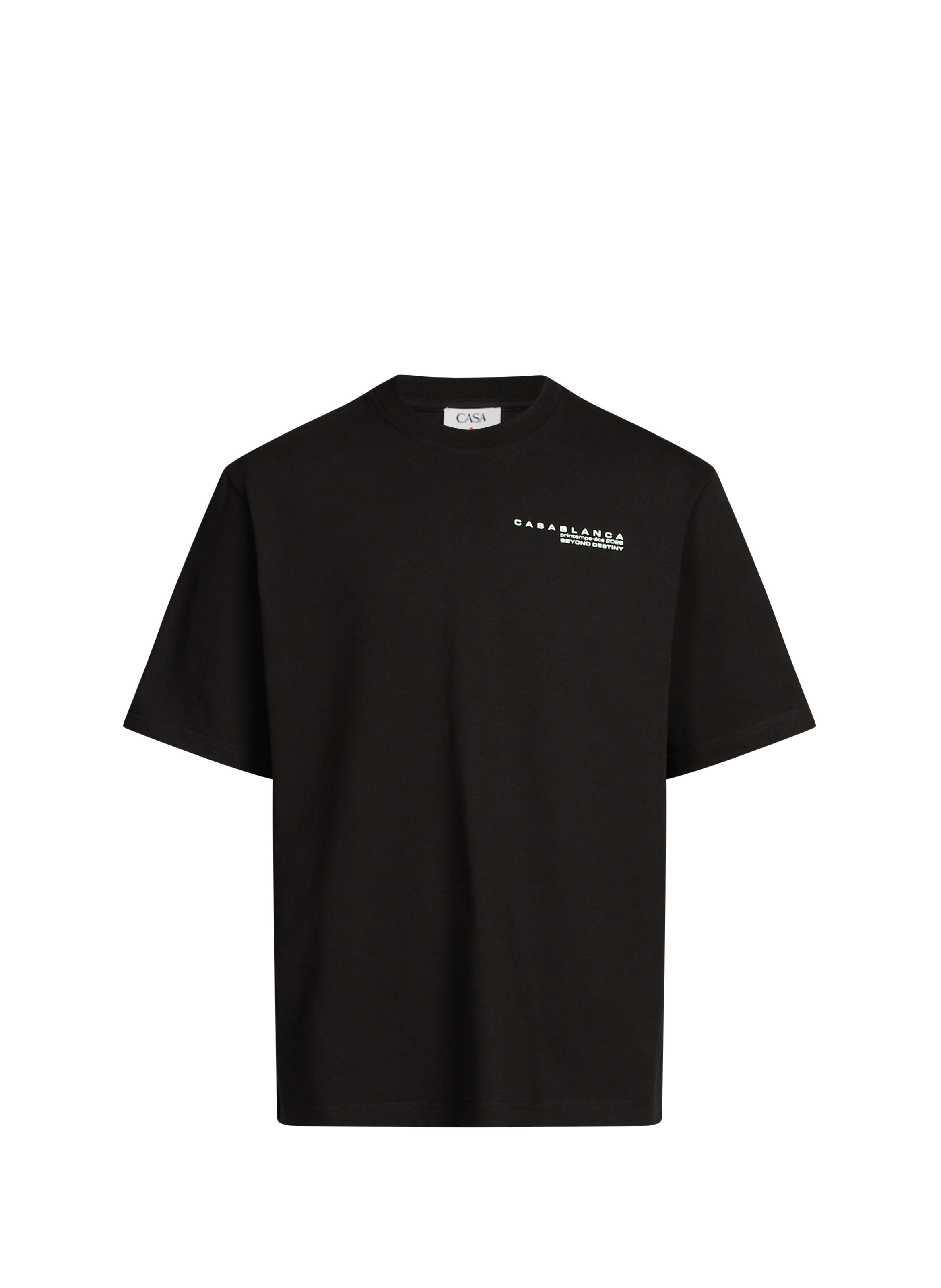 T-shirt en coton avec imprimé CASABLANCA PARIS Noir