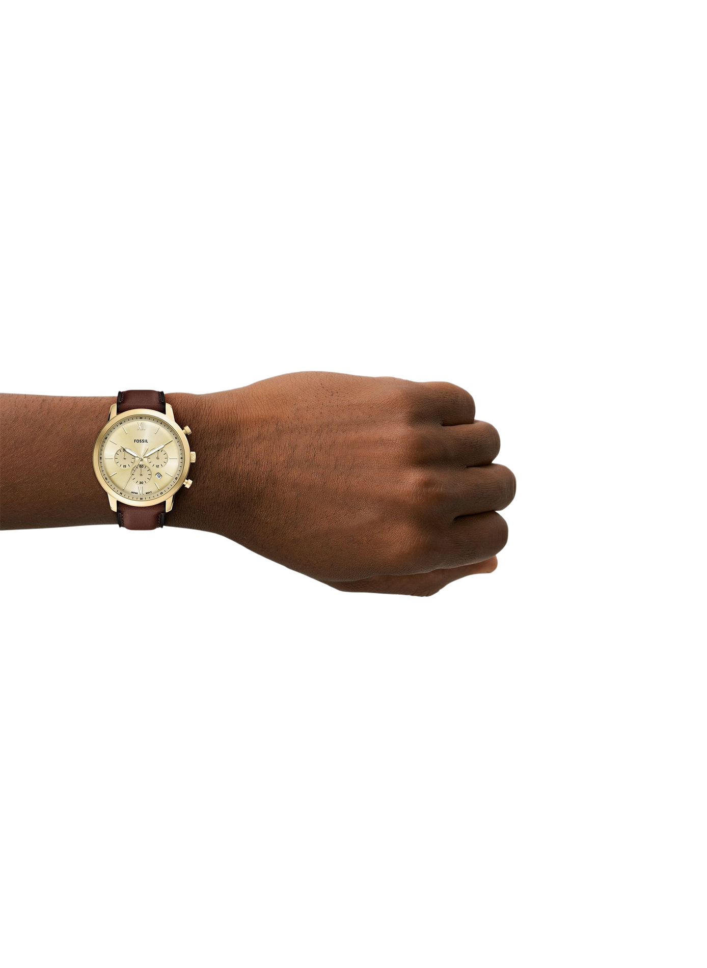 Montre Neutra bracelet en cuir FOSSIL Doré