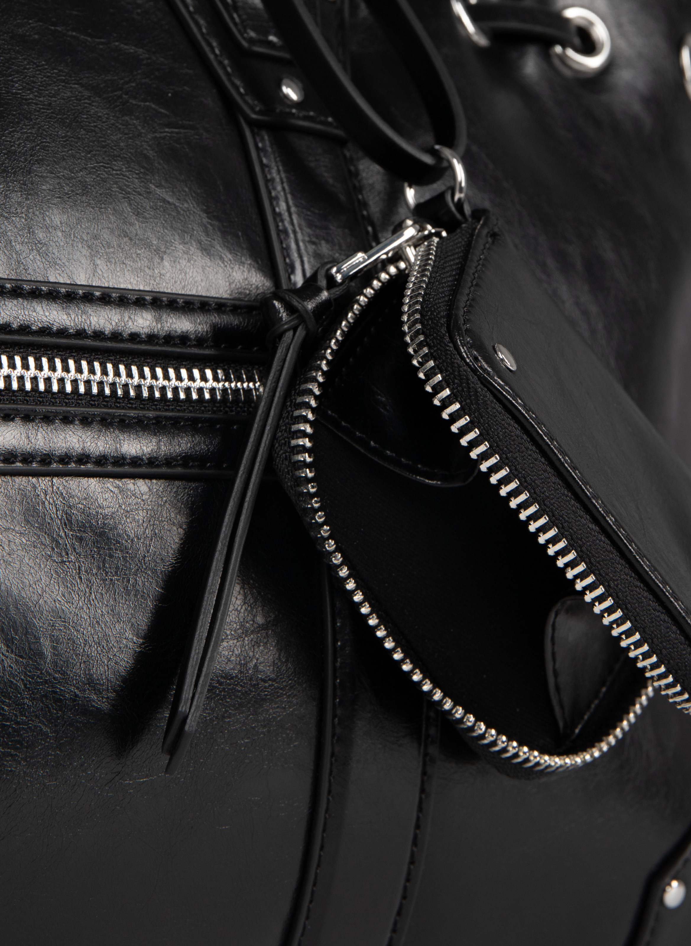 Sac cabas en cuir recyclé THE KOOPLES Noir